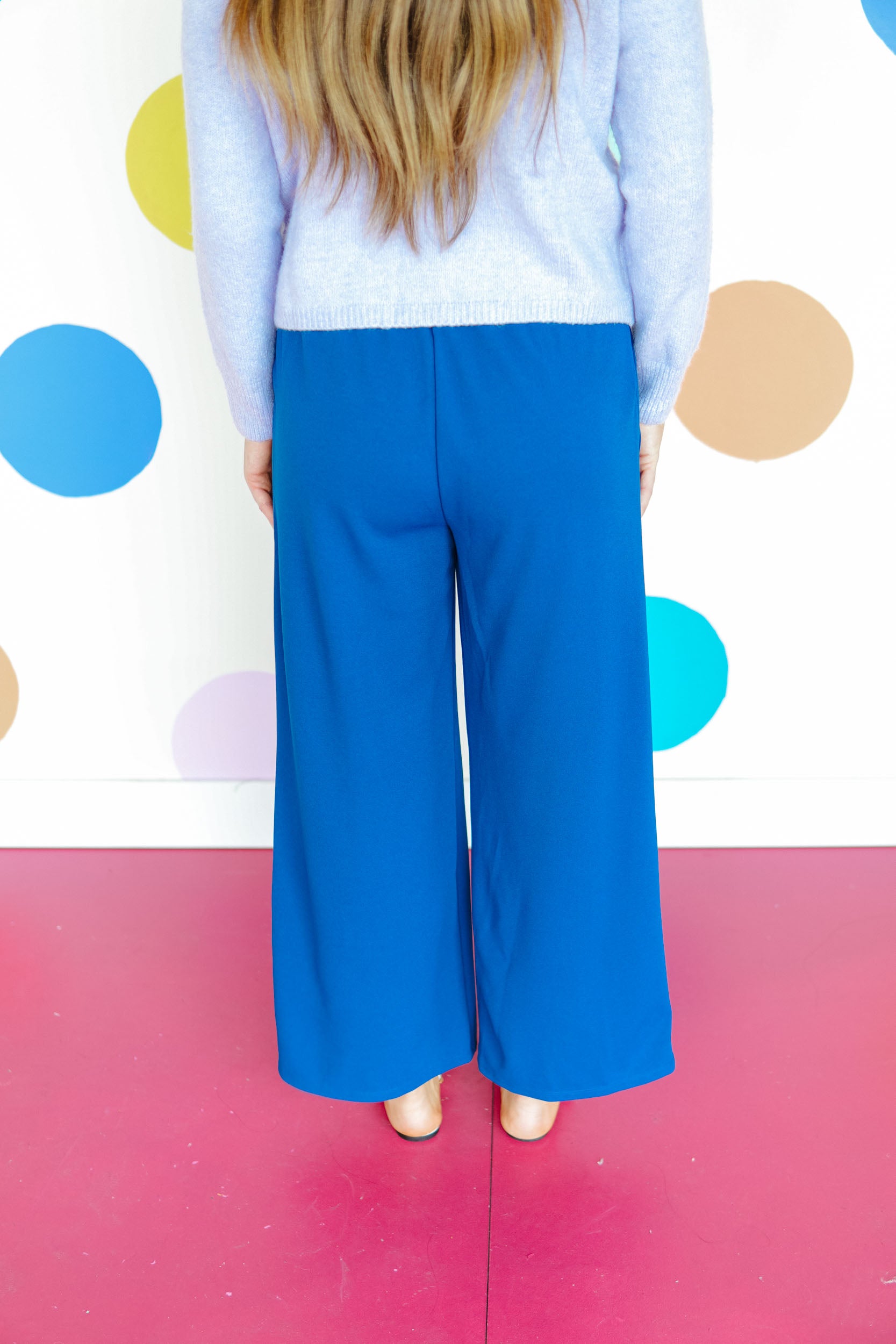 Hollis Wide Leg Pants - Marine Navy