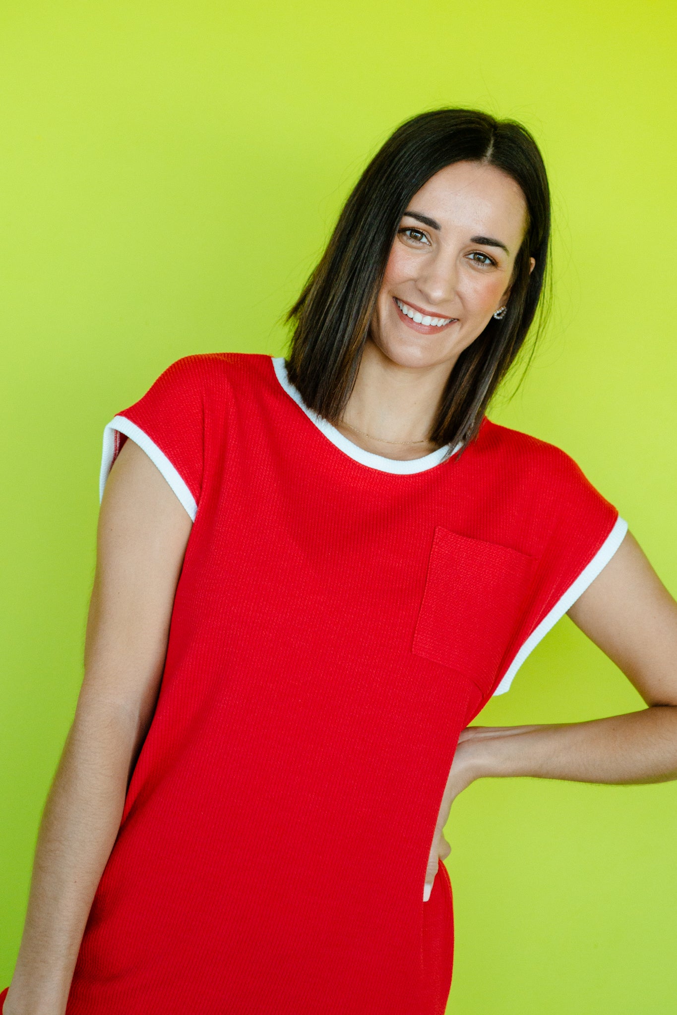 Tandie Sleeveless Mini Dress - Muted True Red