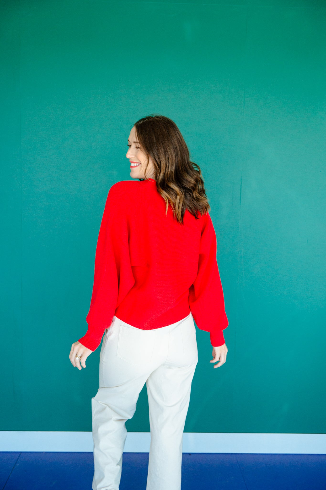 Val Bow Cardigan - True Red