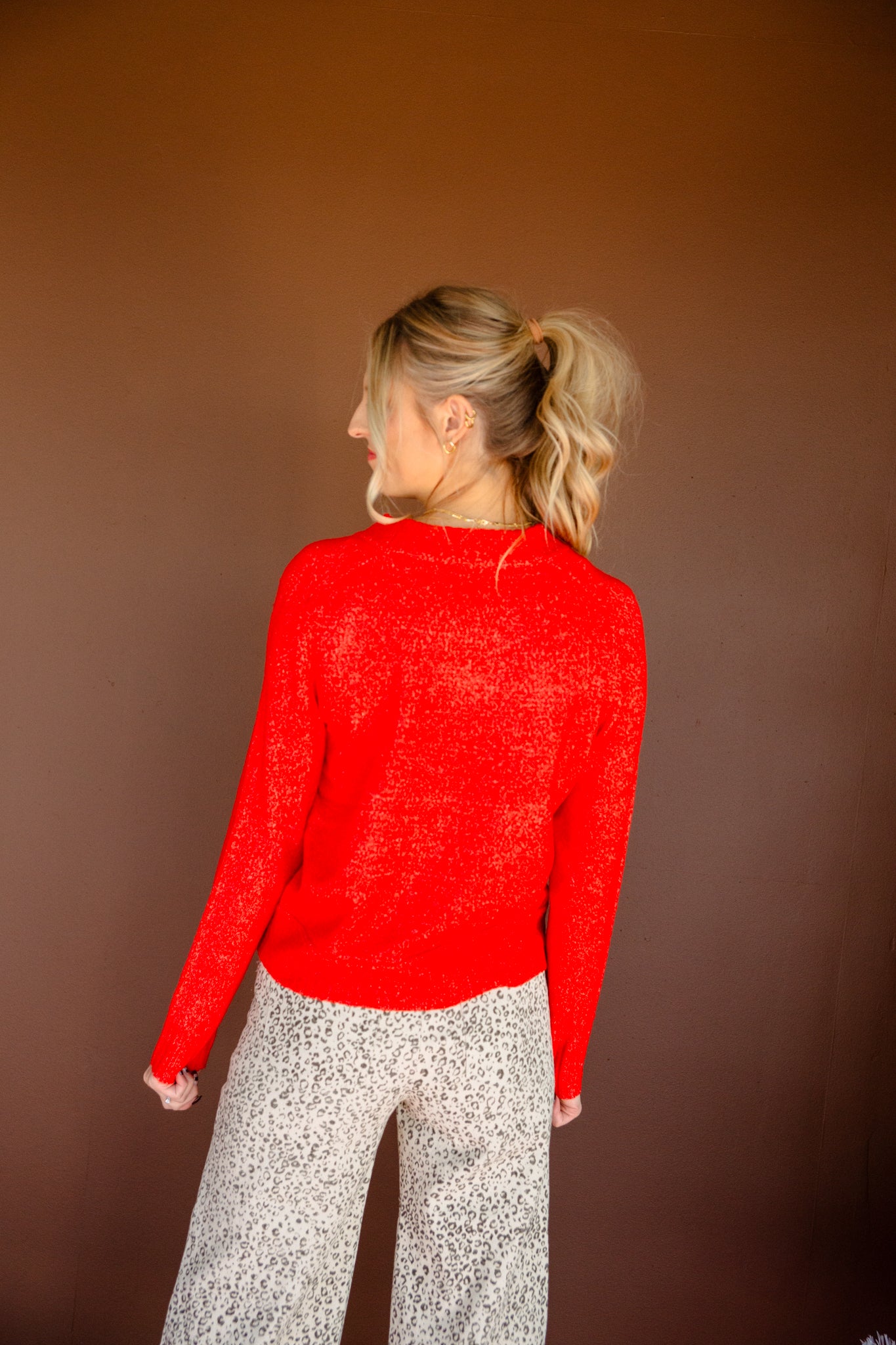 Nell Crewneck Sweater - Geranium