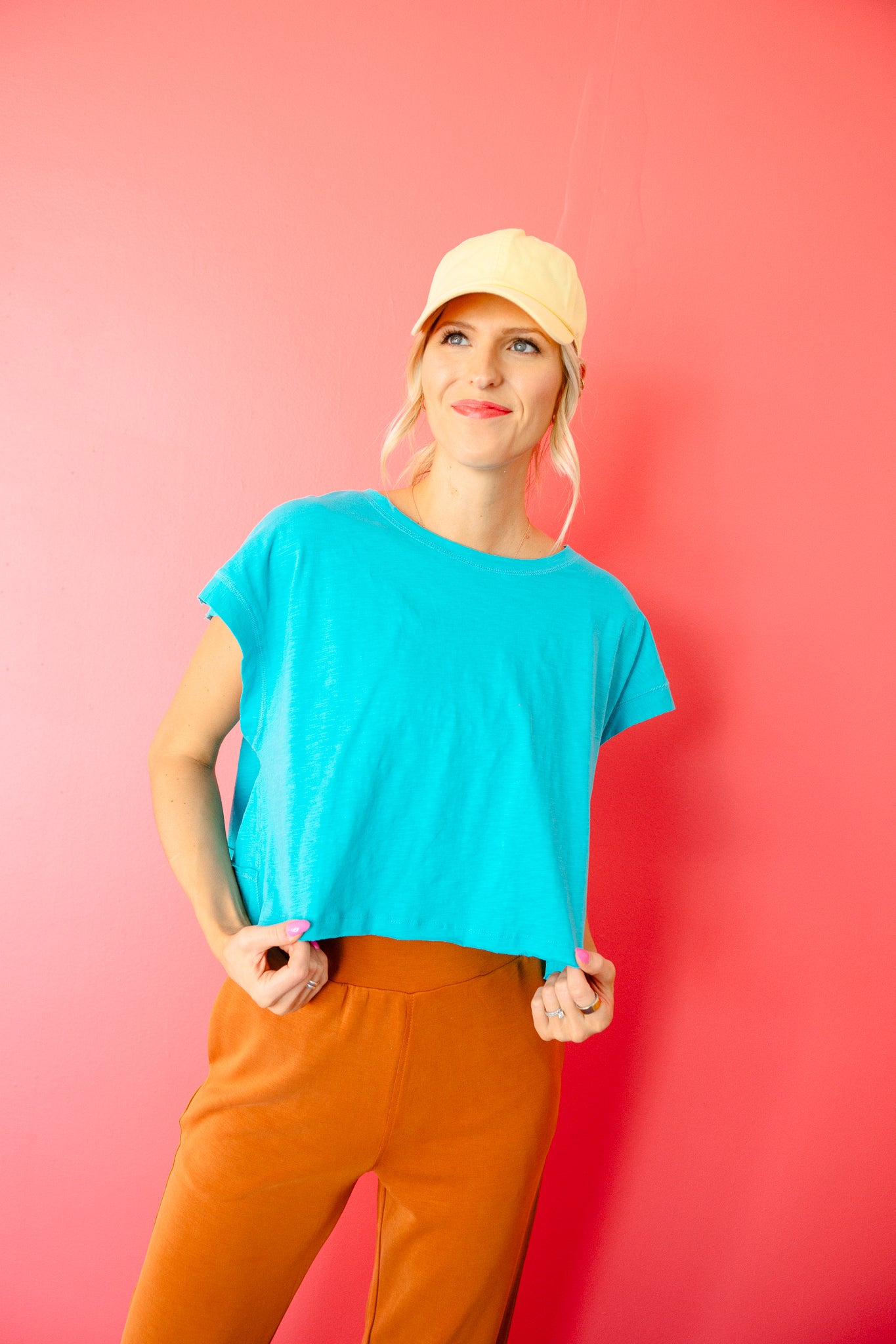 Anna Open Back Slub Tee