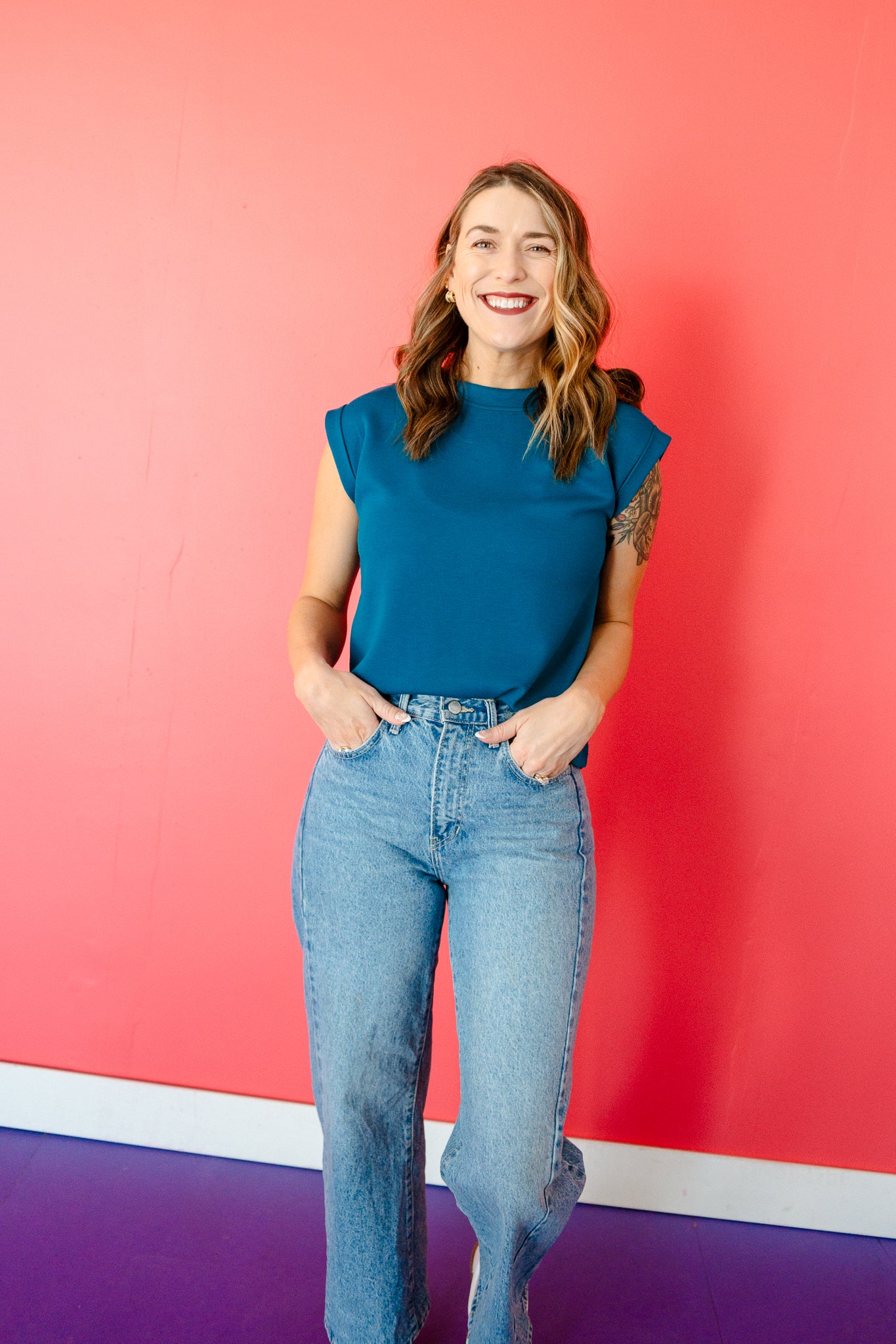 Gretchen Sleeveless Top - Kingfisher