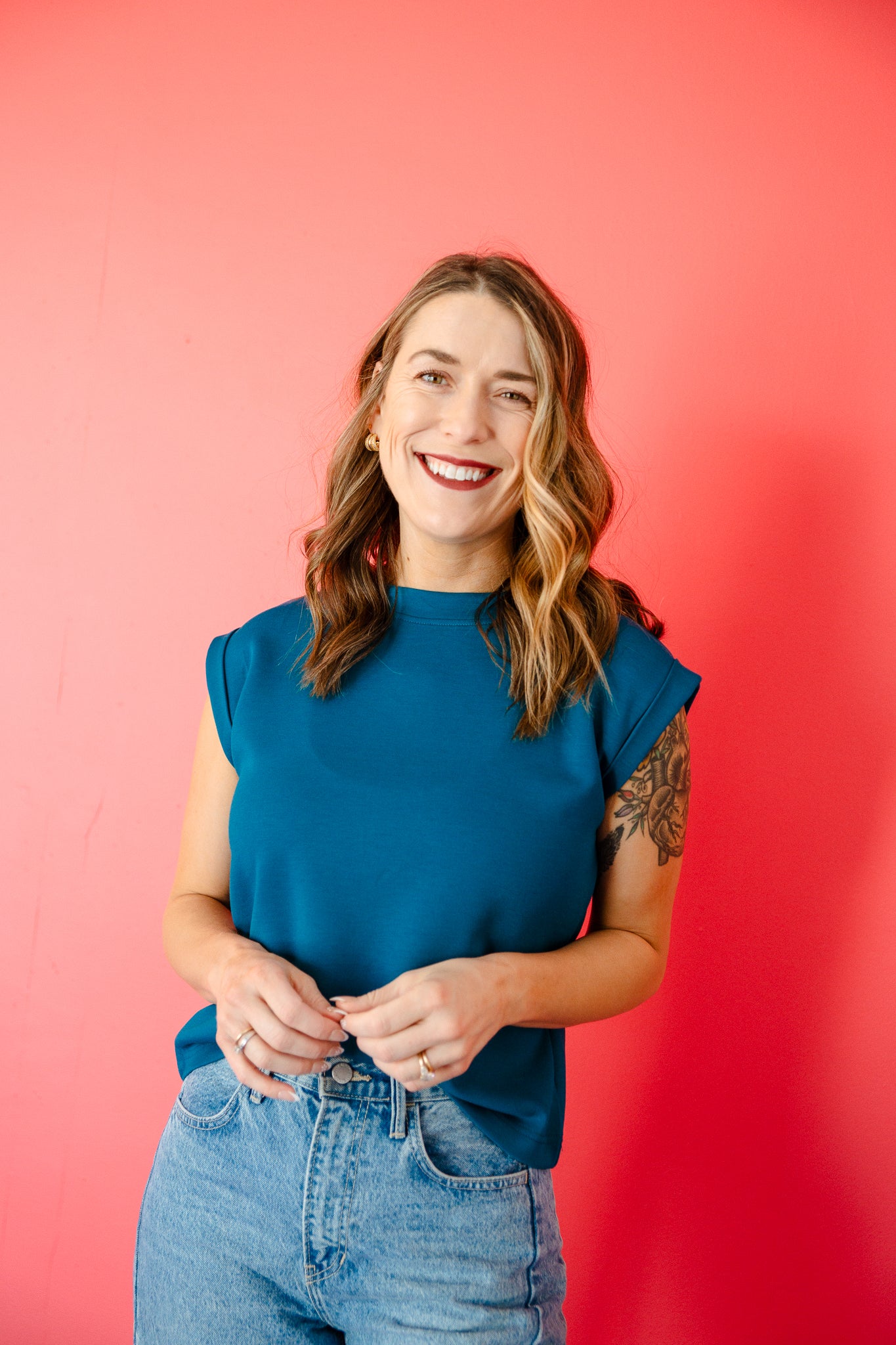 Gretchen Sleeveless Top - Kingfisher