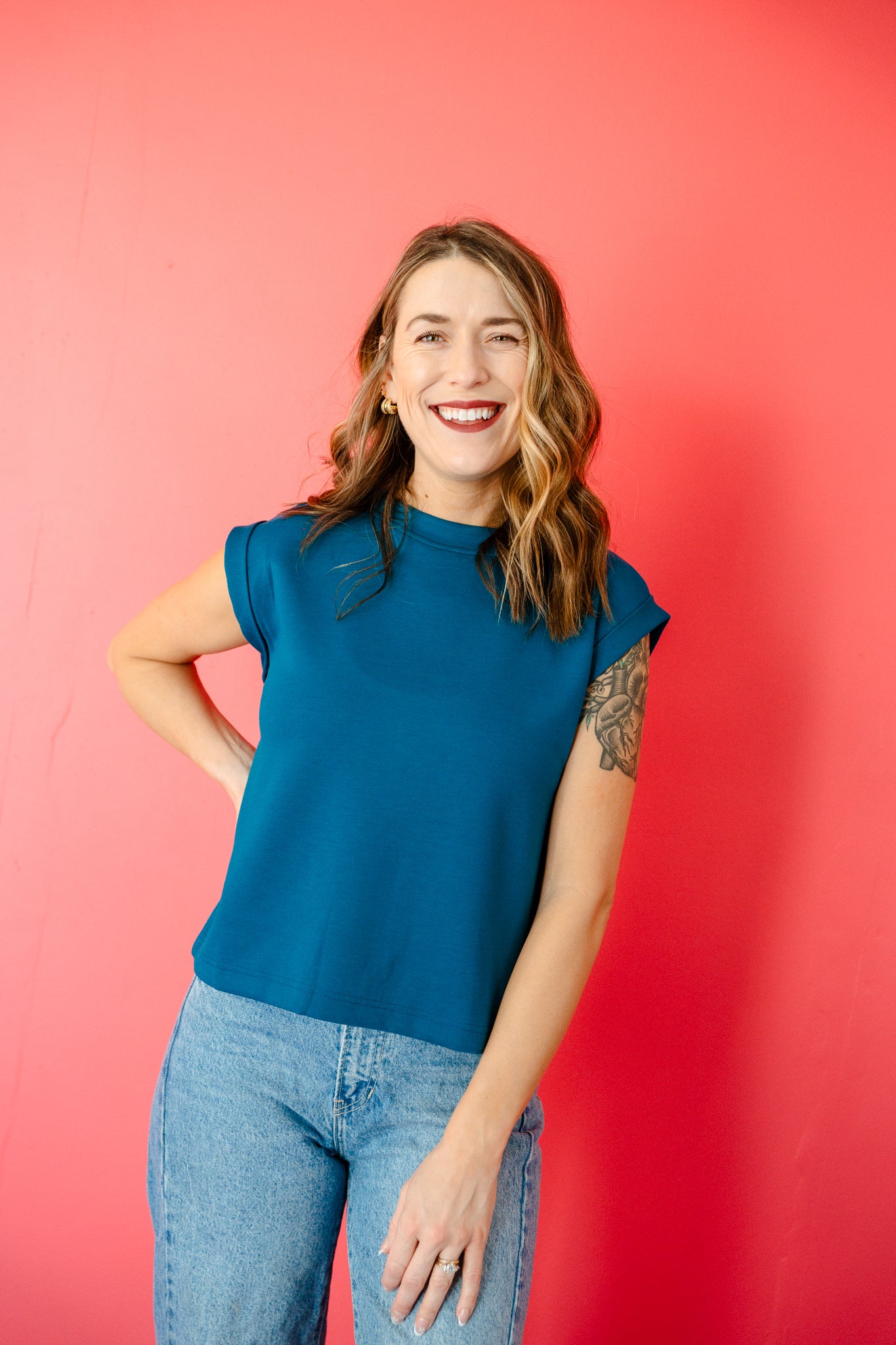 Gretchen Sleeveless Top - Kingfisher