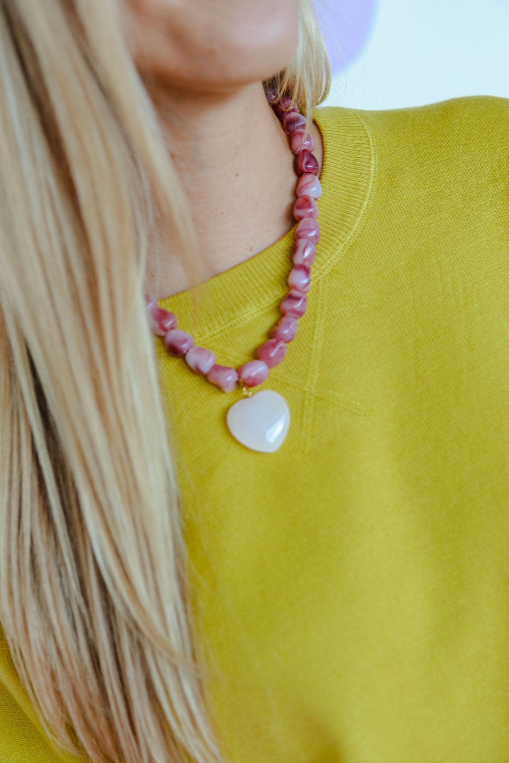 Heart to Heart Stone Necklace