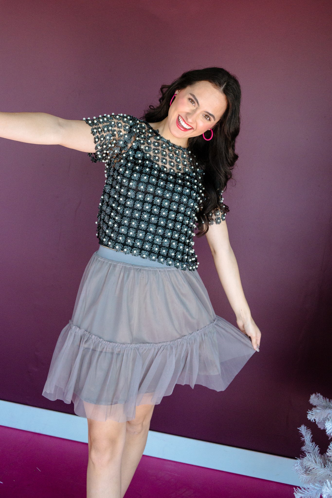 Athena Layered Mesh Skirt