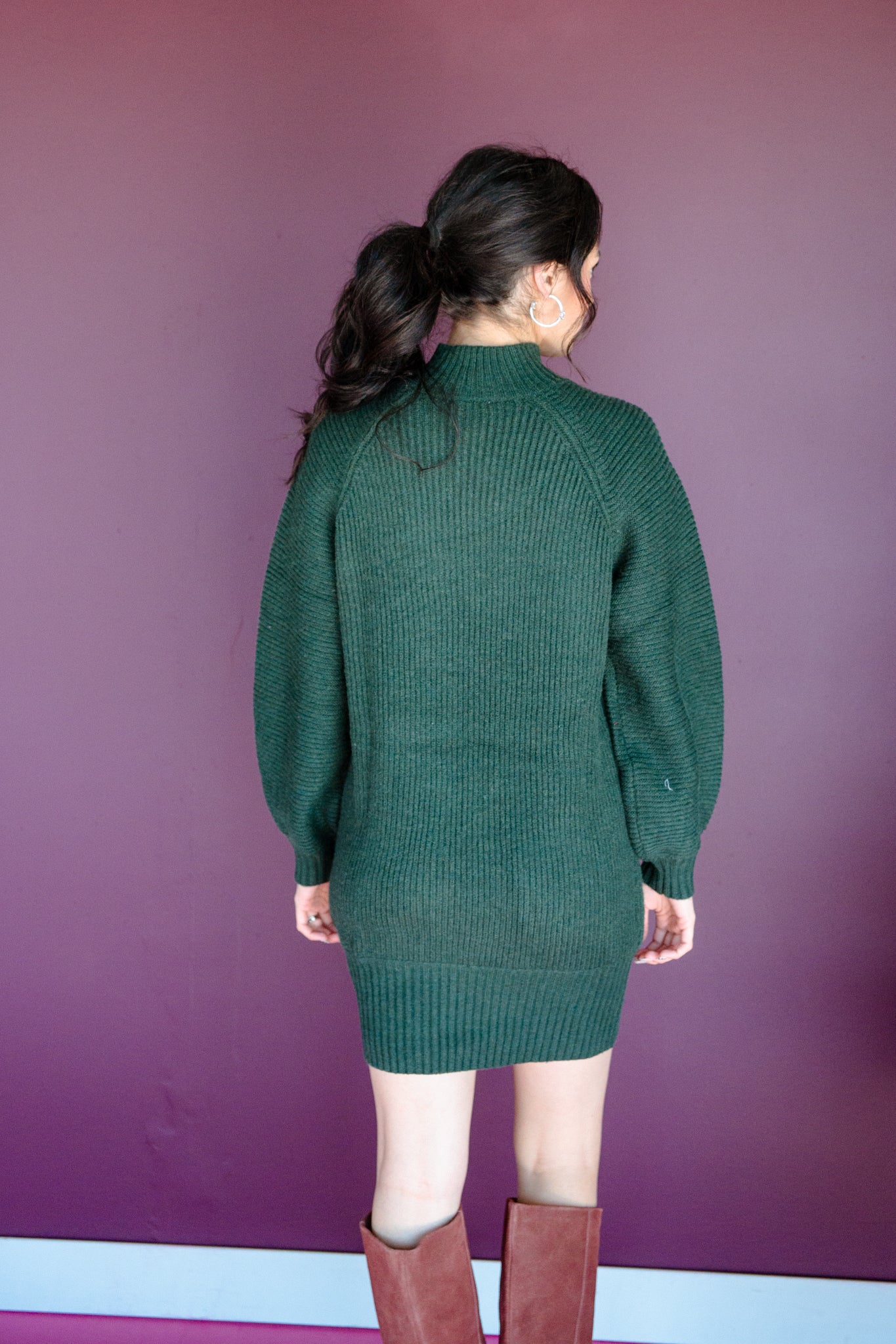 Amayah Mock Neck Sweater Dress