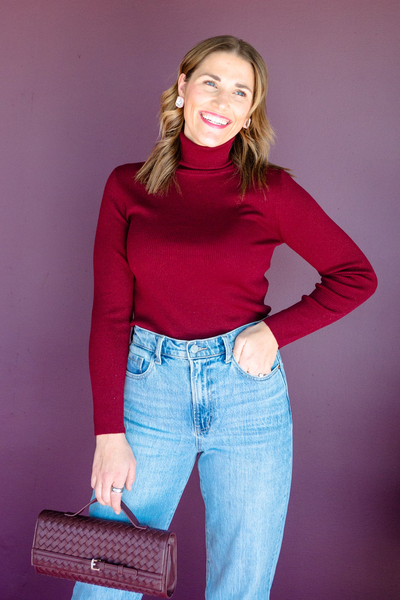 Claudia Ribbed Turtleneck