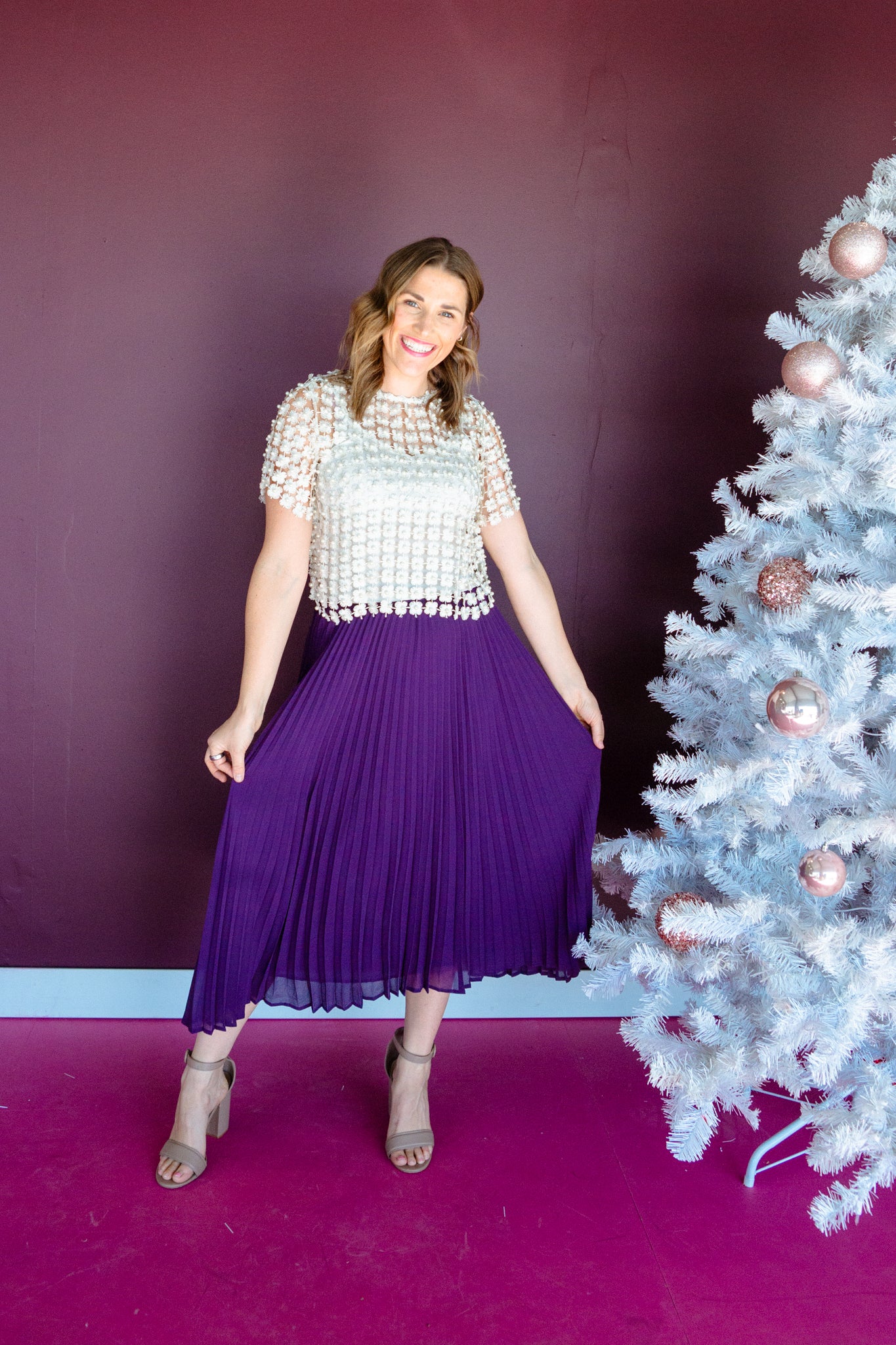 [Ellevate Basics] Felicity Luxe Pleated Skirt