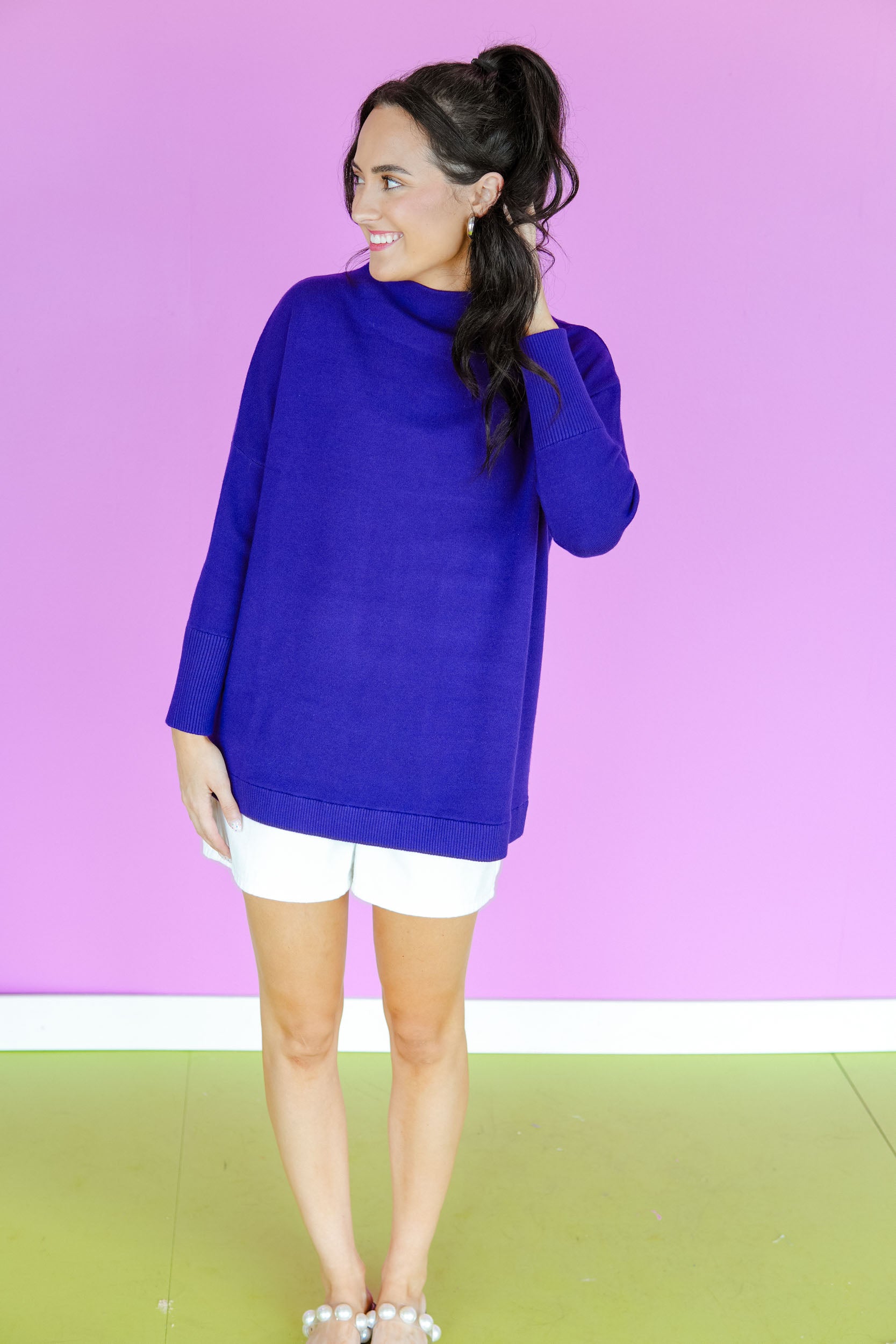[Ellevate Basics] Serena Luxe Loft Neck Sweater