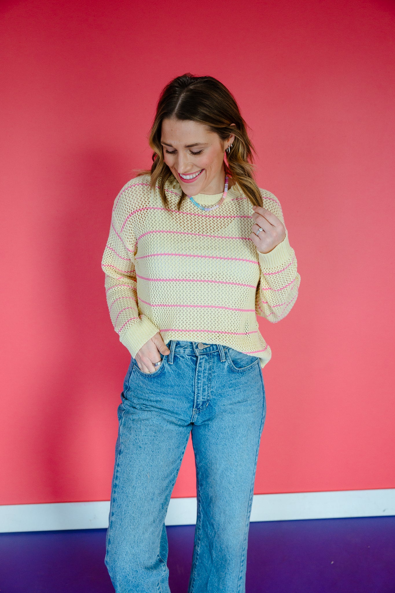 Melina Open Knit Sweater