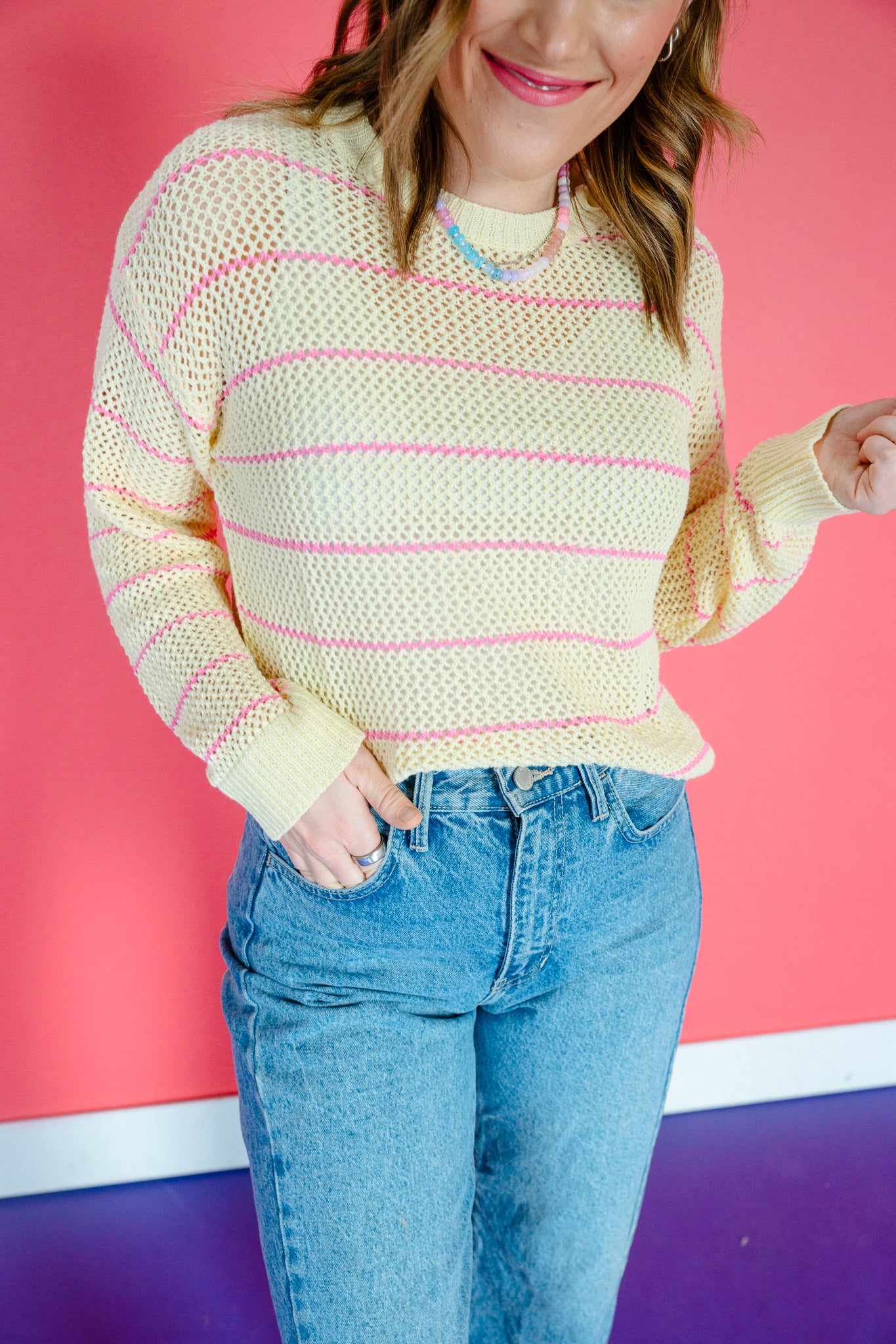 Melina Open Knit Sweater