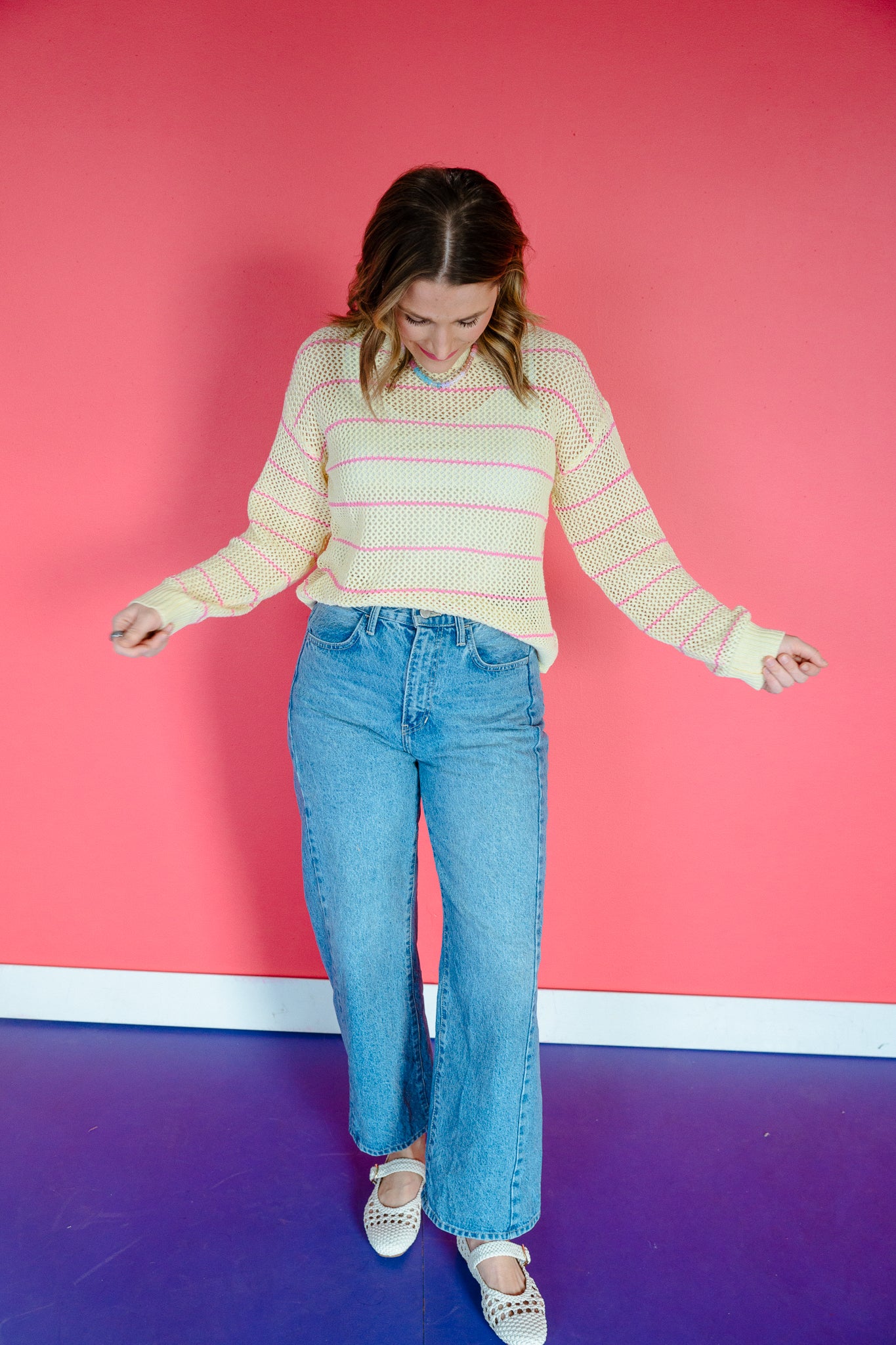 Melina Open Knit Sweater