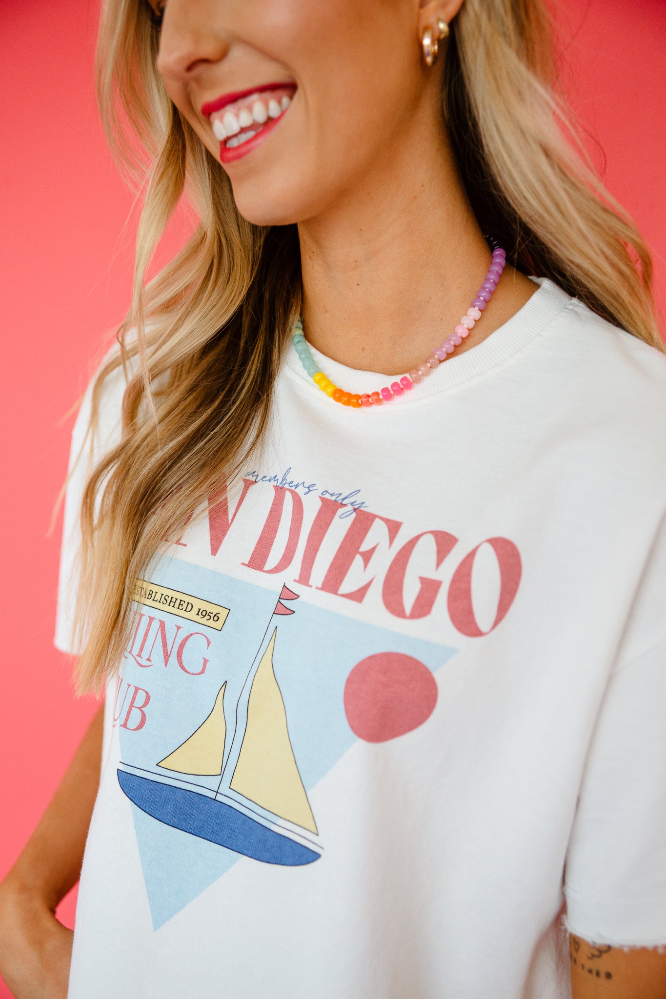 Penny Gradient Beaded Necklace