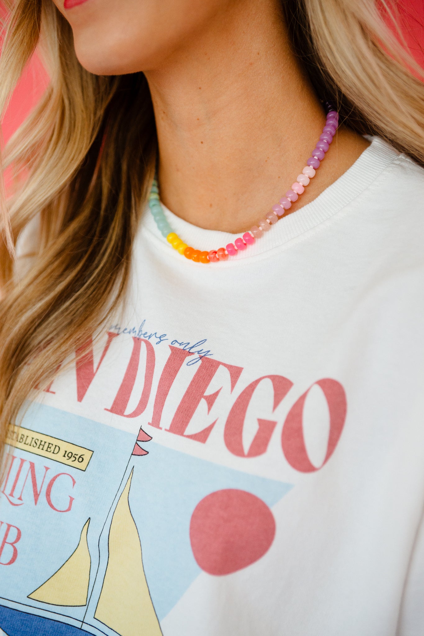 Penny Gradient Beaded Necklace