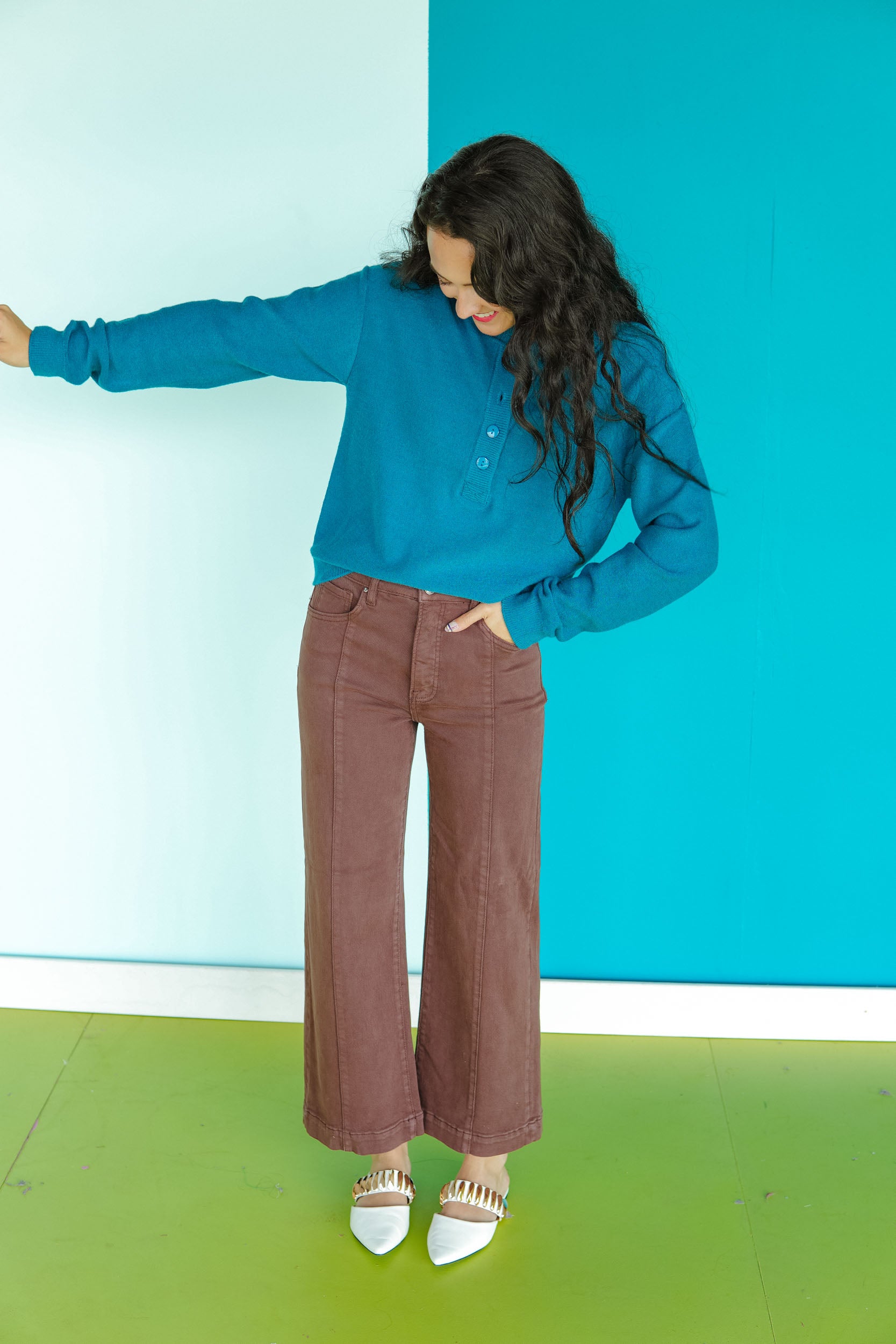 [Risen] Elena High Rise Jeans - Soft Chocolate