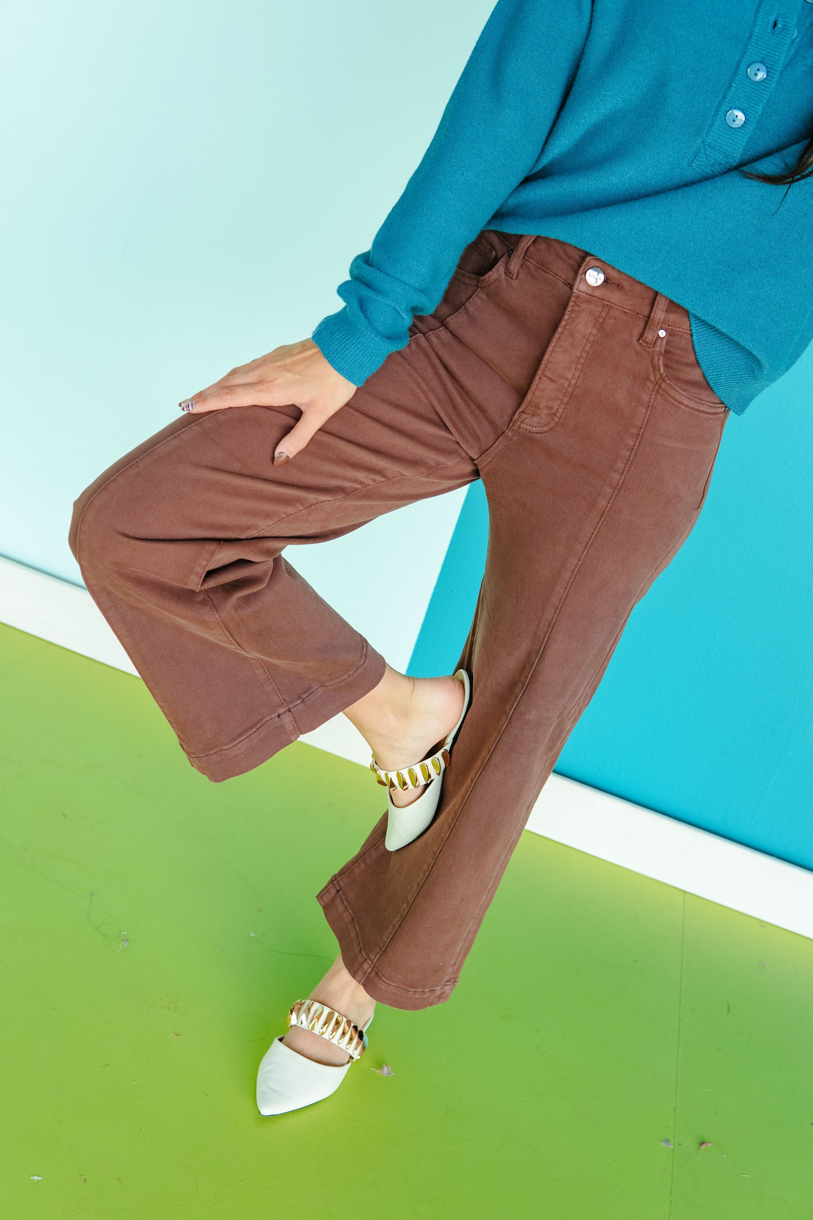 [Risen] Elena High Rise Jeans - Soft Chocolate