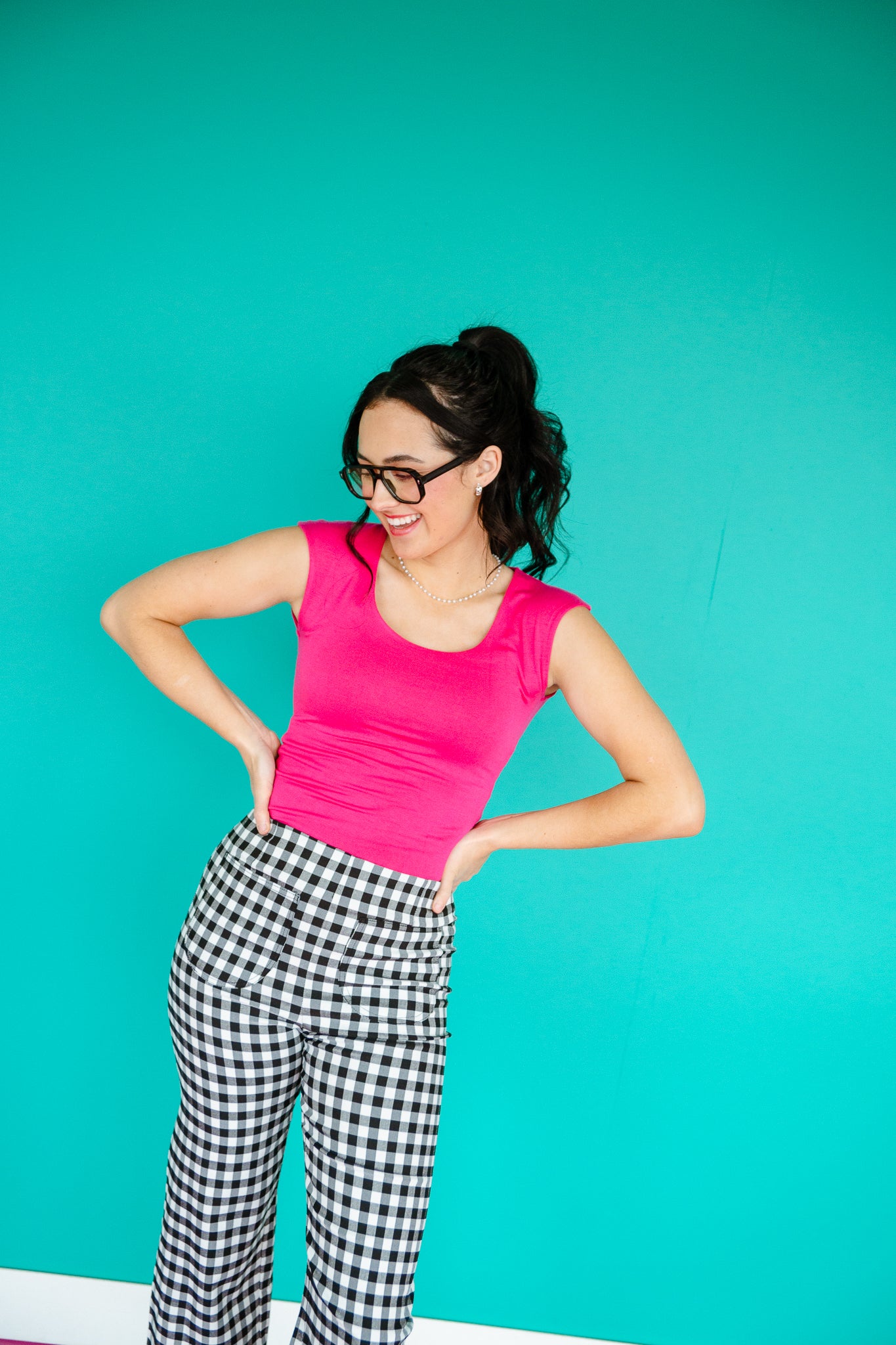 Crystal Fitted Tank - Raspberry