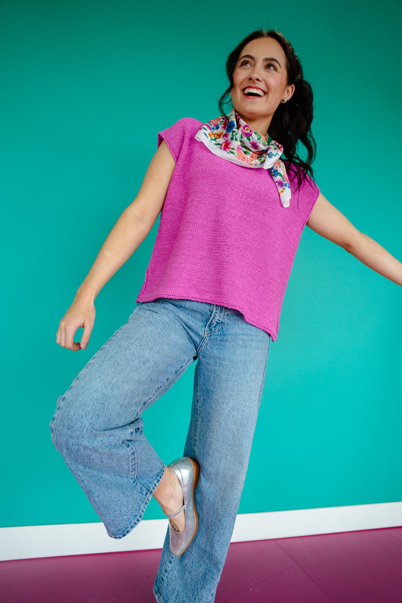 Janey Sleeveless Sweater - Orchid