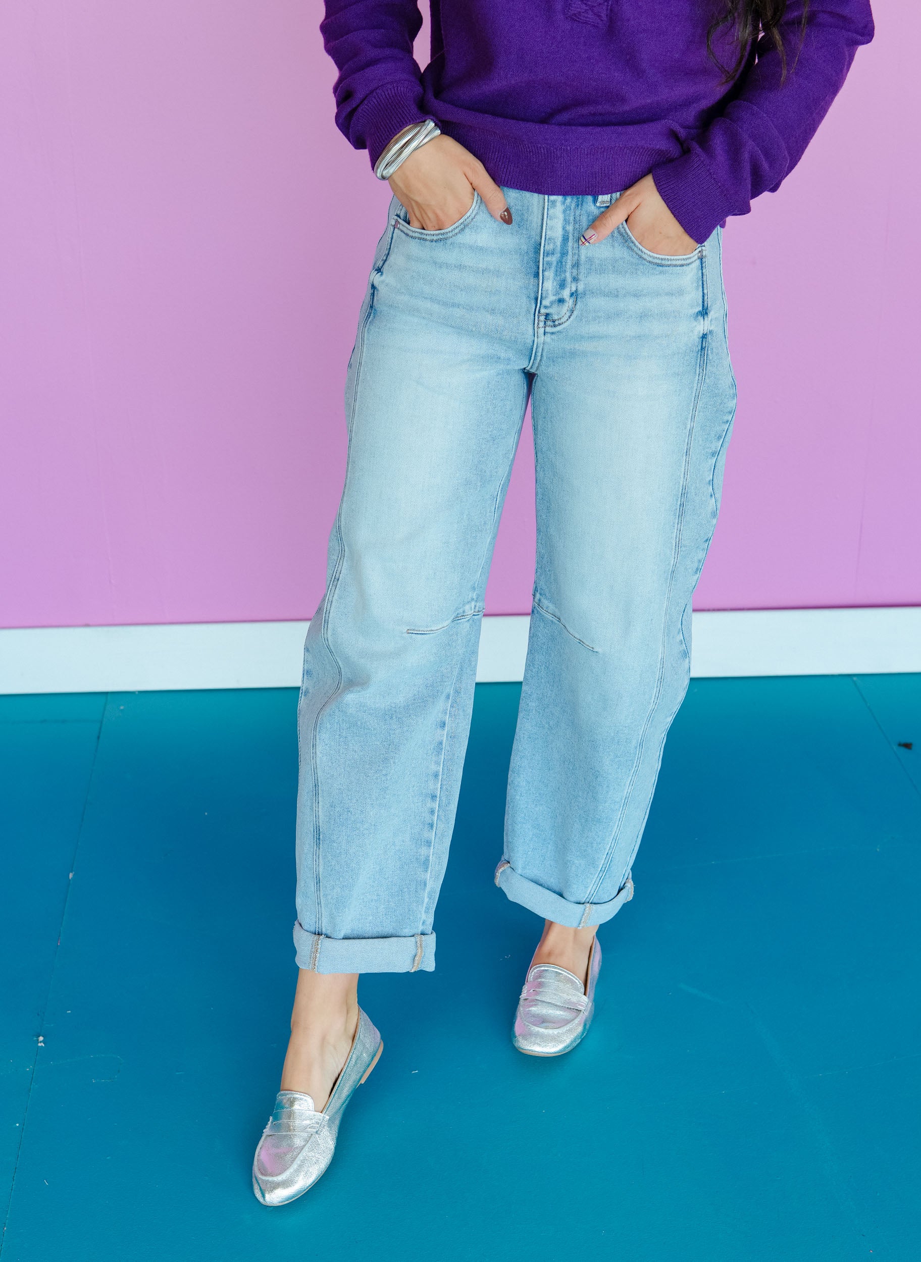 [Risen] Crosby Barrel Jeans - Light Wash