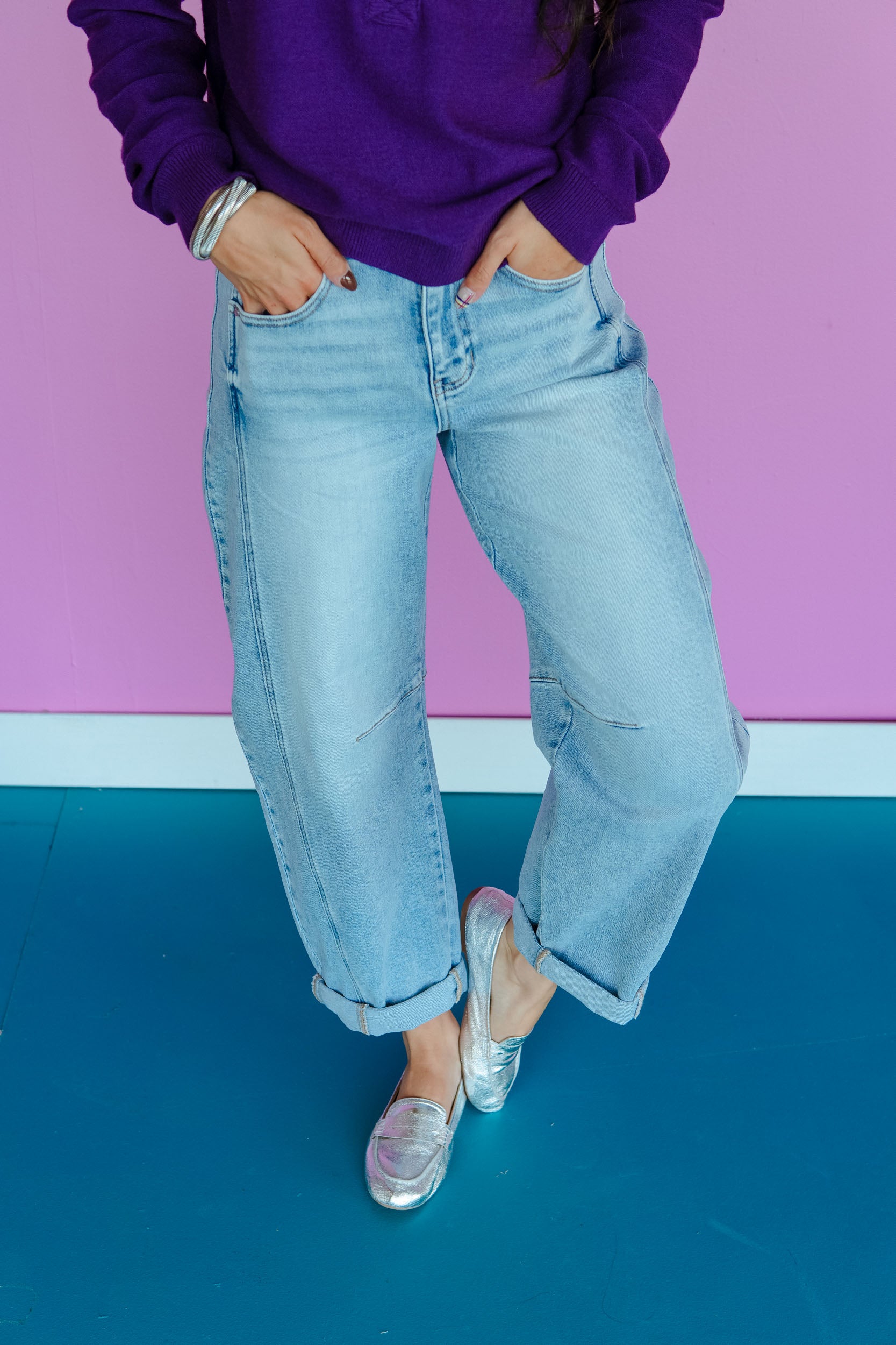 [Risen] Crosby Barrel Jeans - Light Wash
