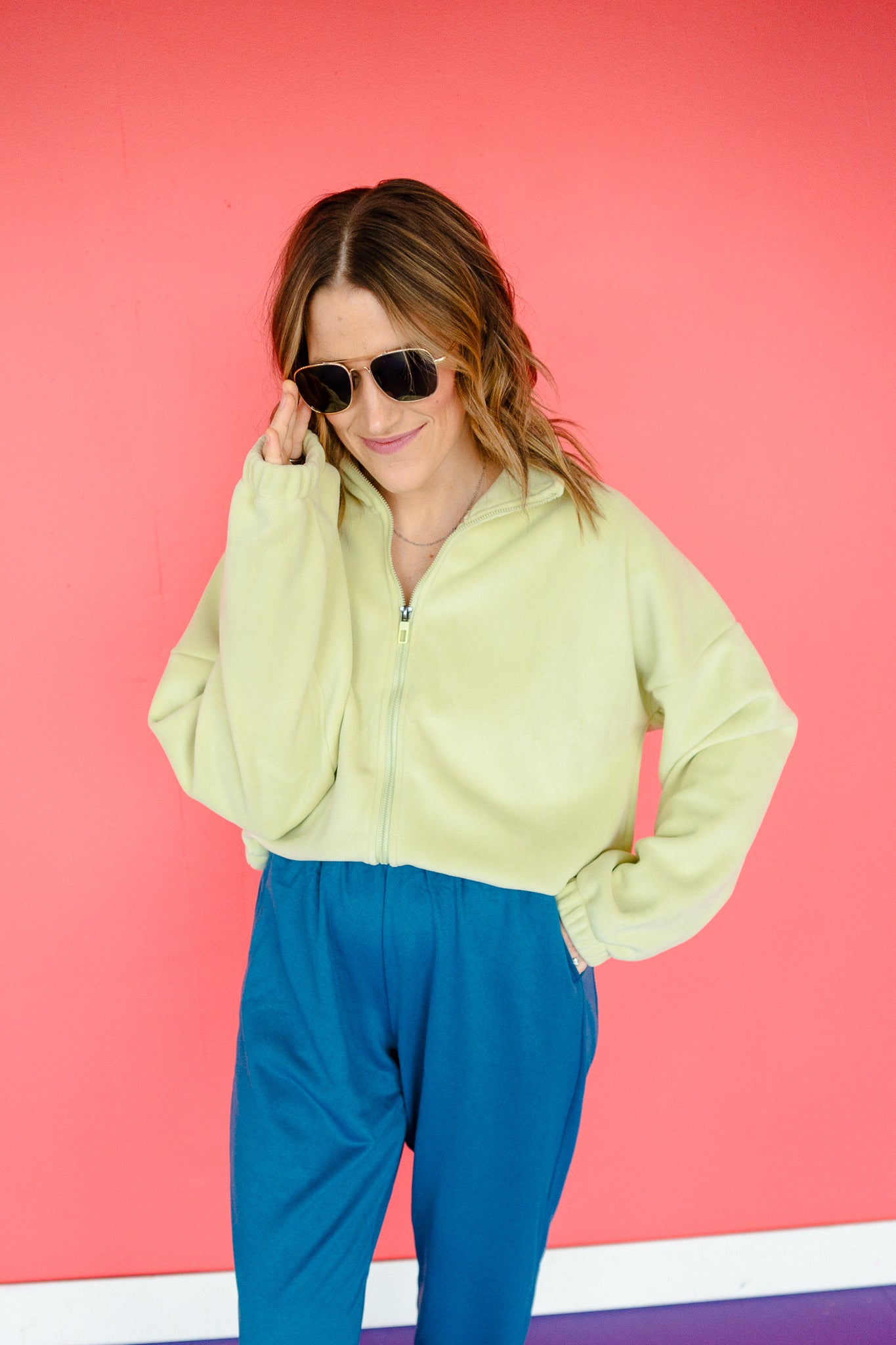 Coraline Fleece Jacket - Lime