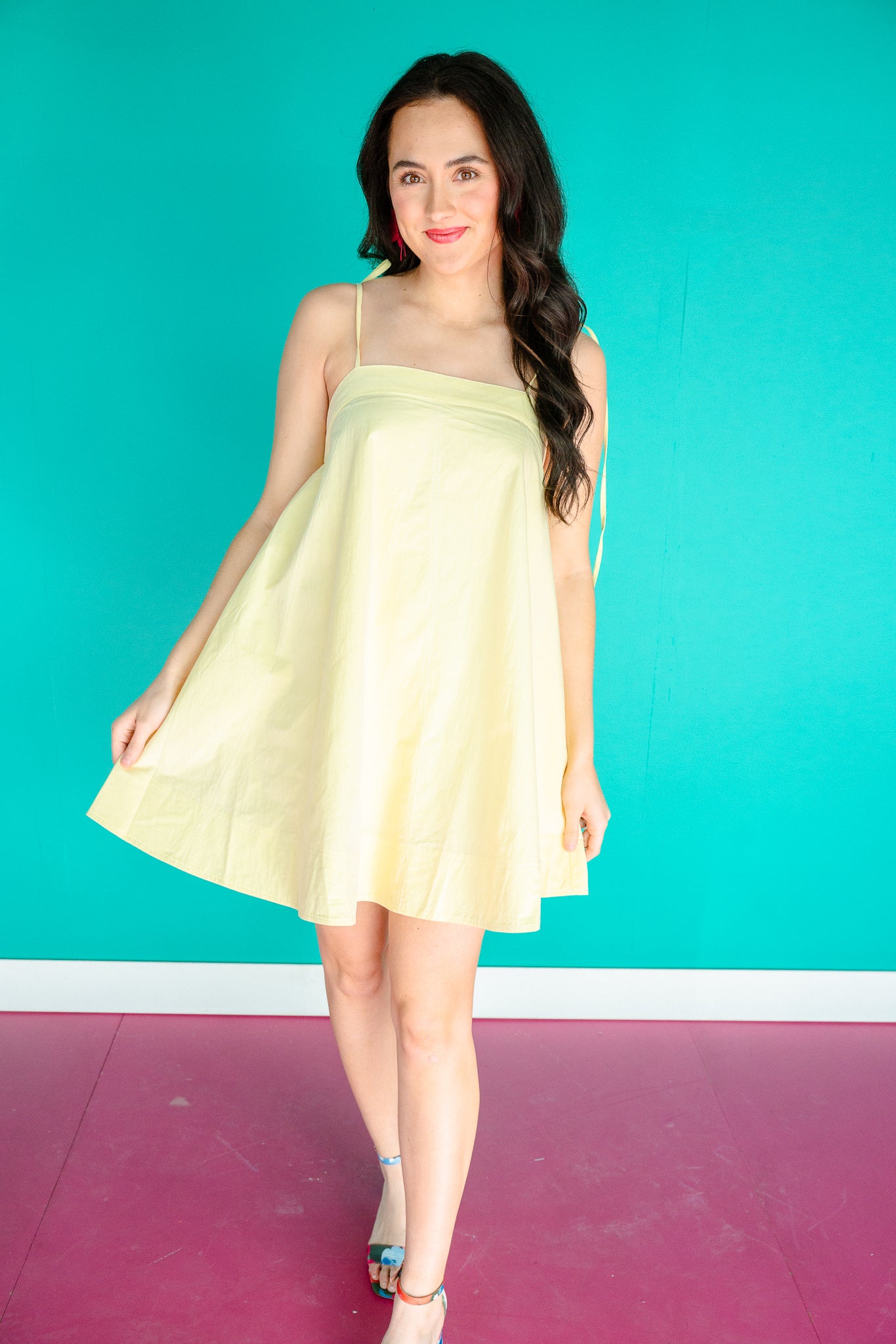Ember Mini Dress - Acid Yellow