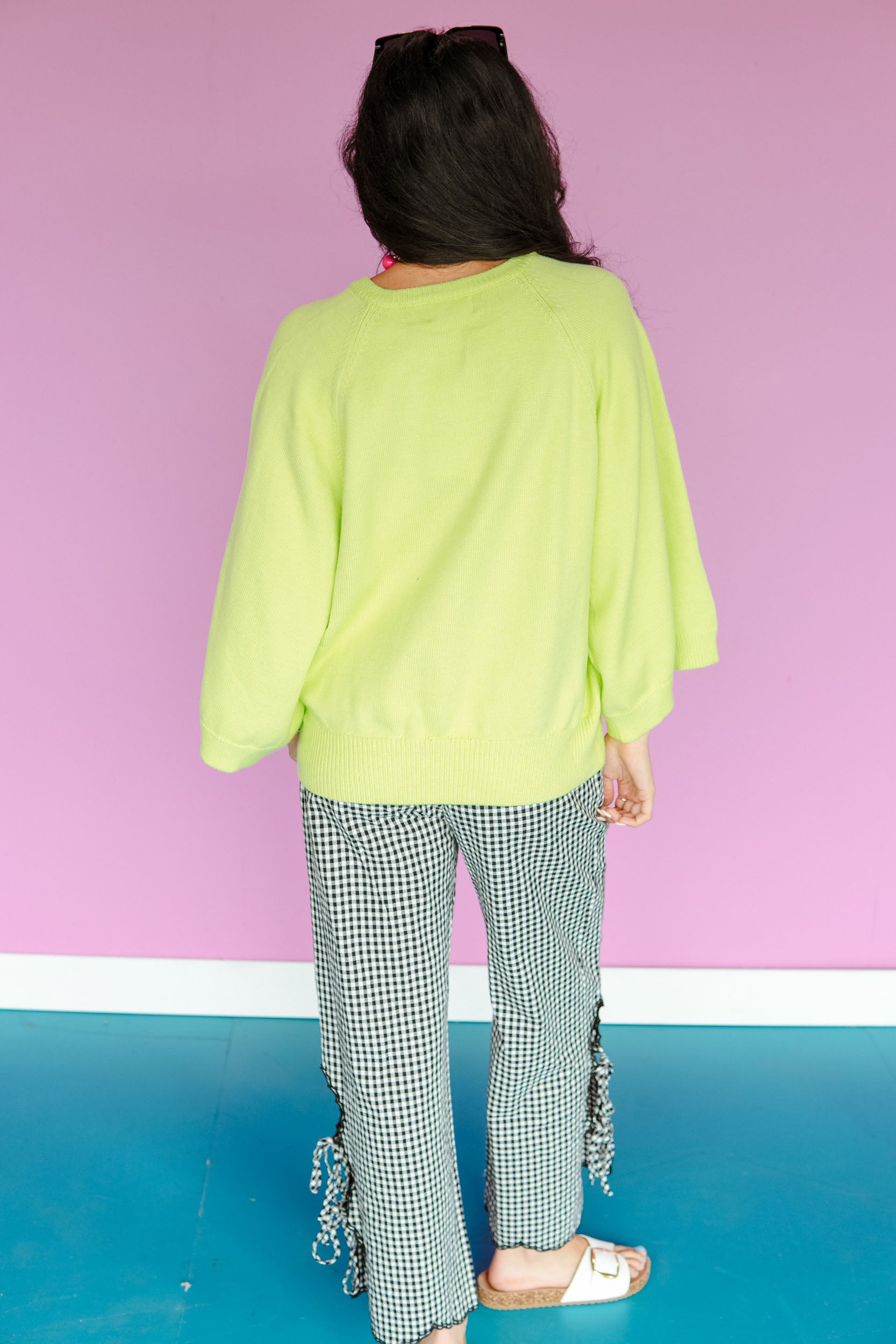 Vianney Henley Sweater - Bright Acid Yellow