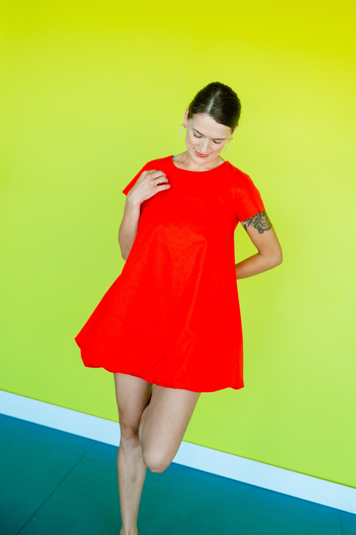 Santana Bubble Skirt Mini Dress