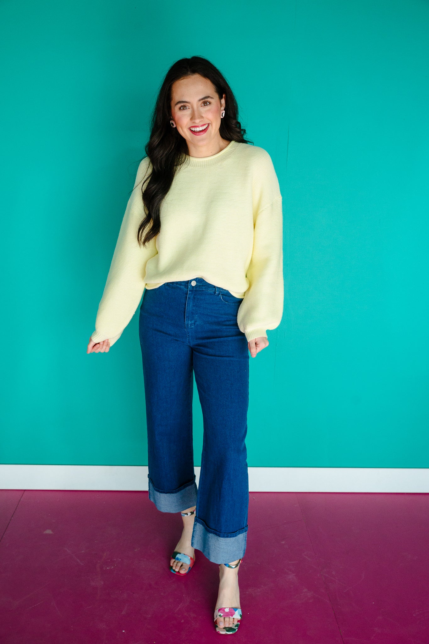 Shayla Knit Sweater - Cool Yellow
