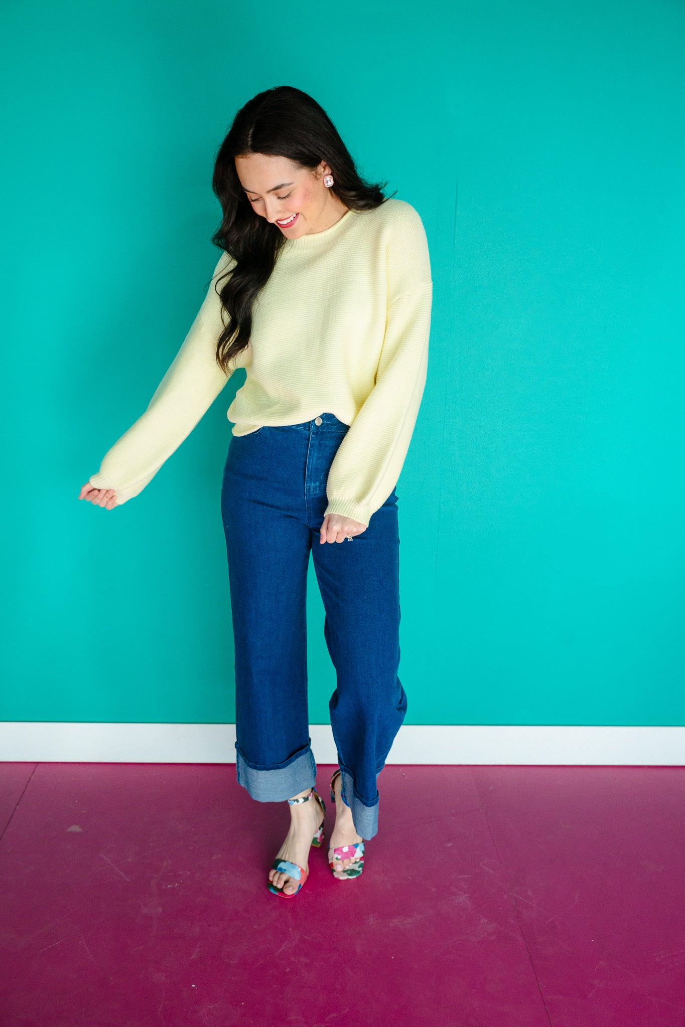 Shayla Knit Sweater - Cool Yellow