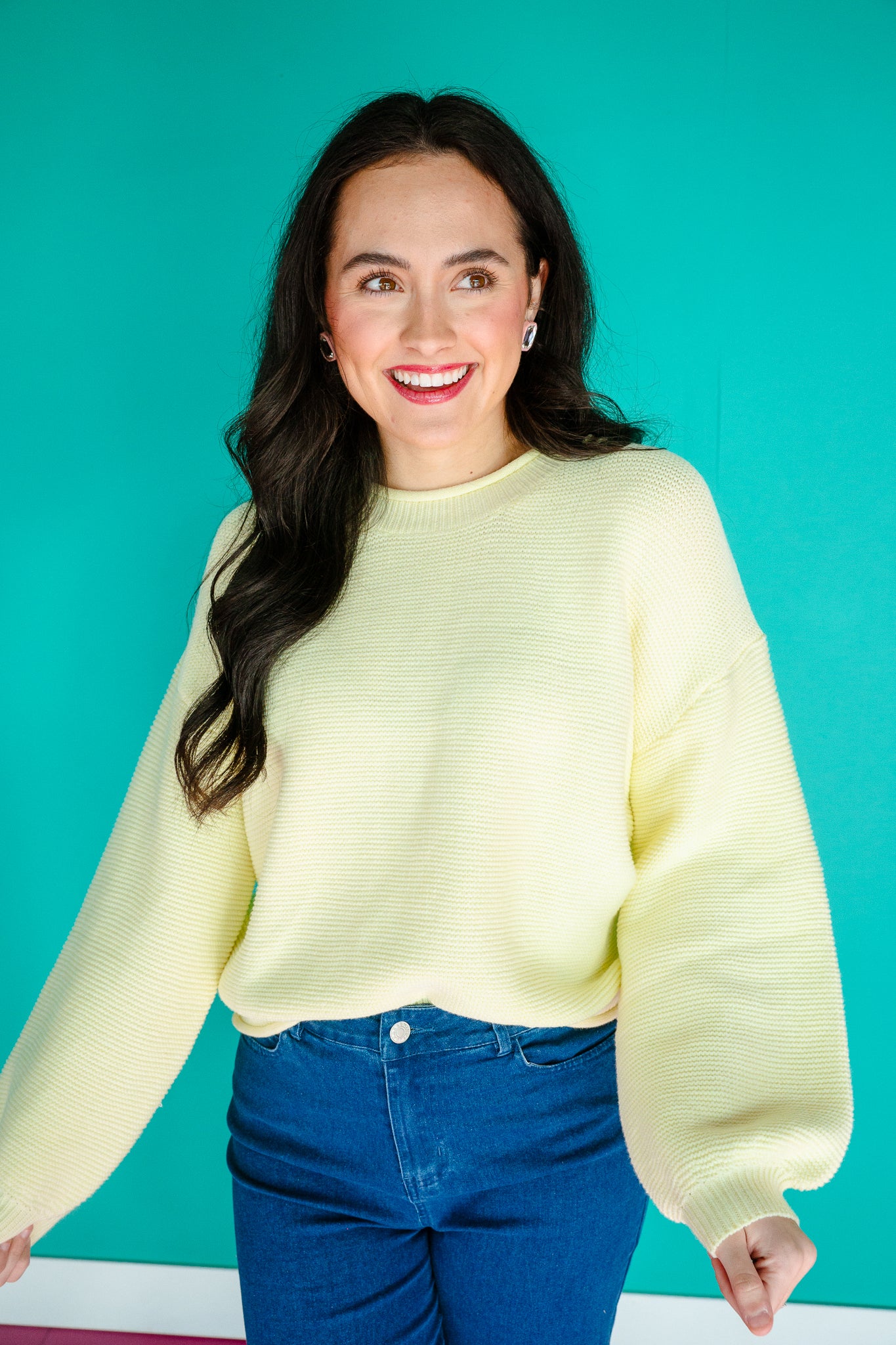 Shayla Knit Sweater - Cool Yellow