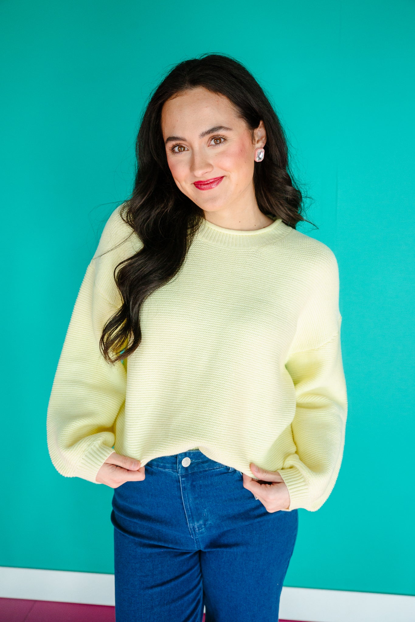 Shayla Knit Sweater - Cool Yellow