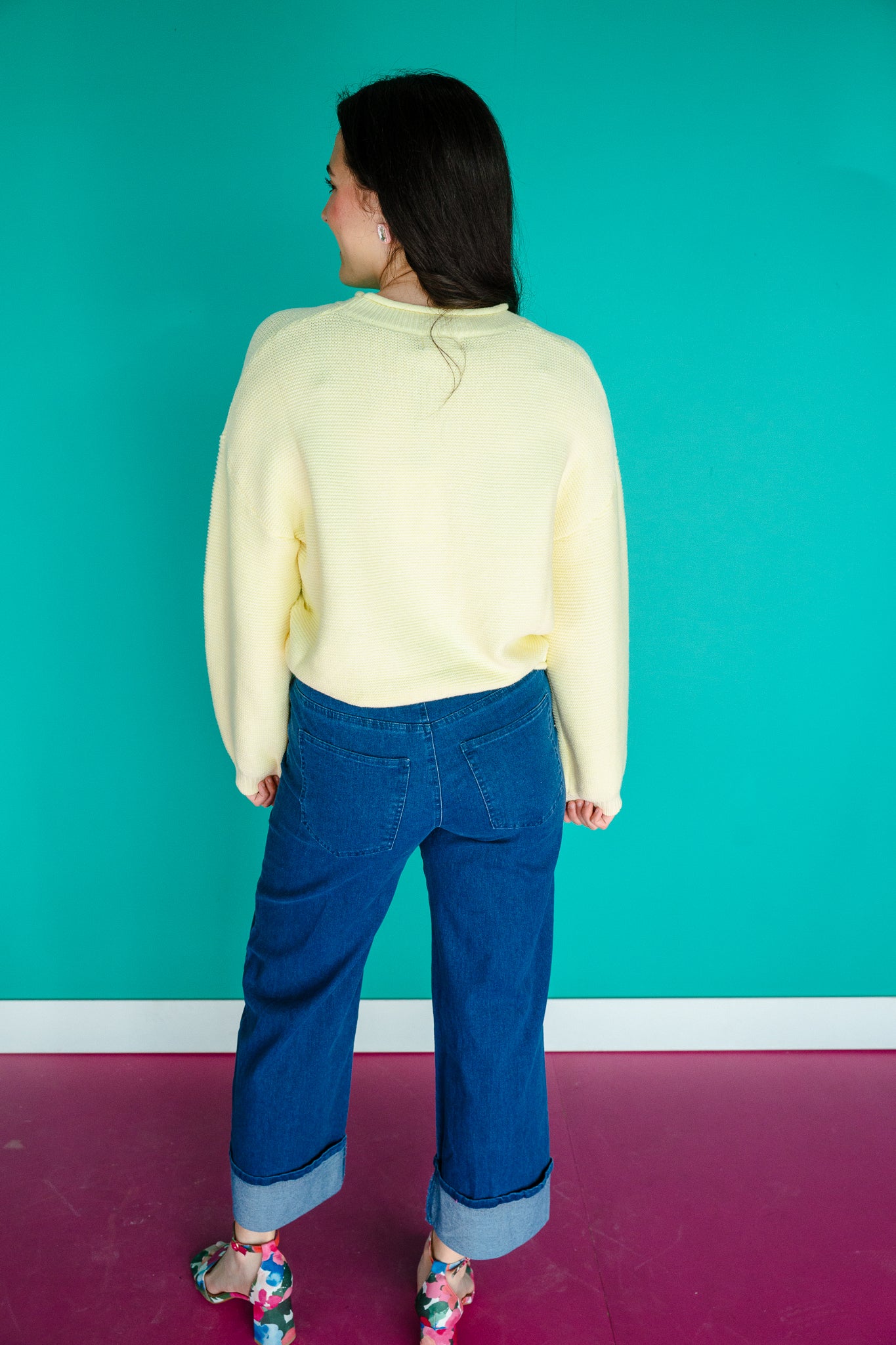 Shayla Knit Sweater - Cool Yellow