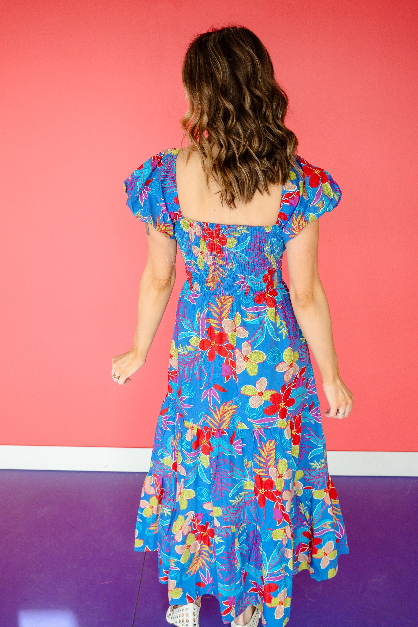 Ivie Sweetheart Maxi Dress - Heliotrope + Rust