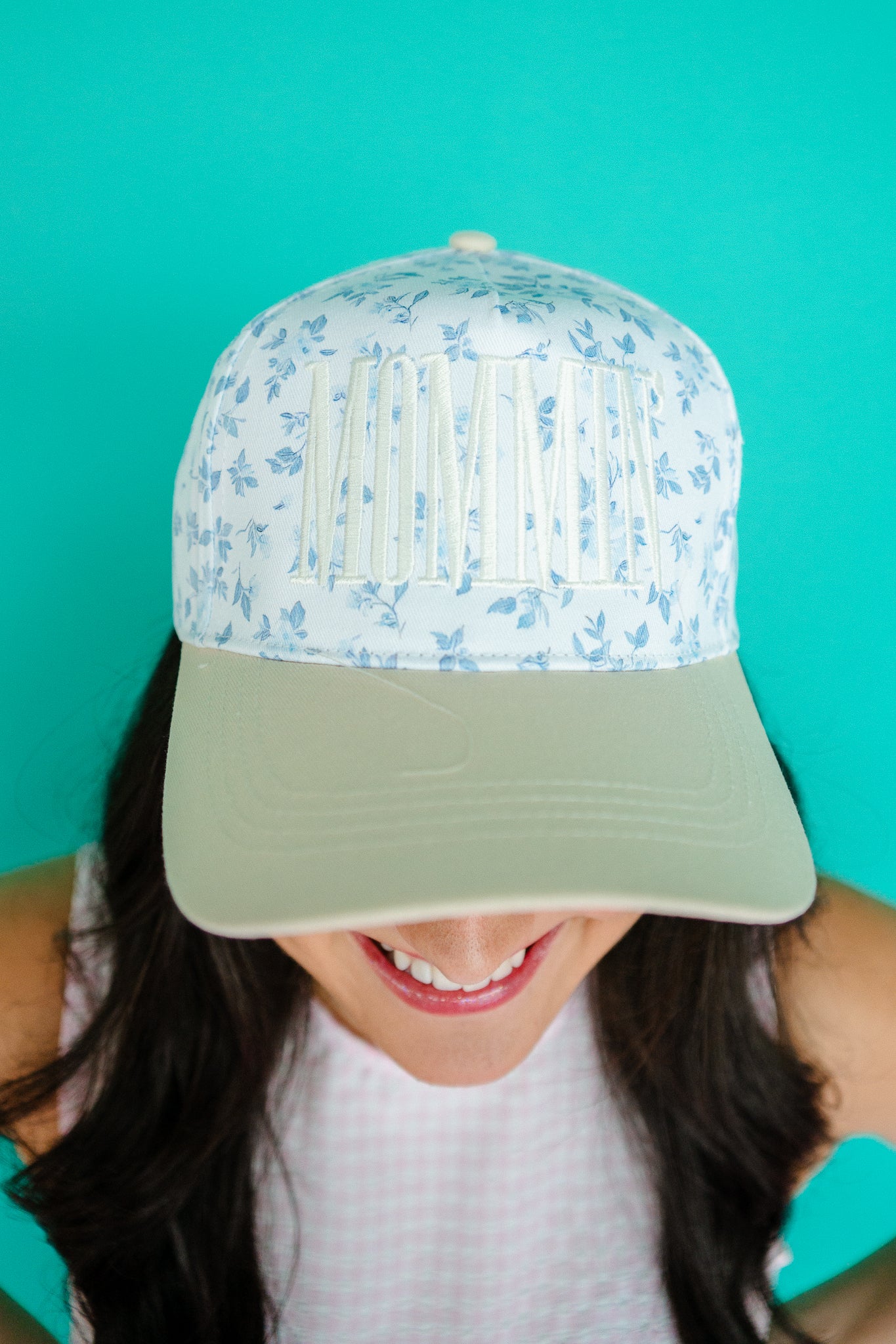 Mama Embroidered Flower Hat