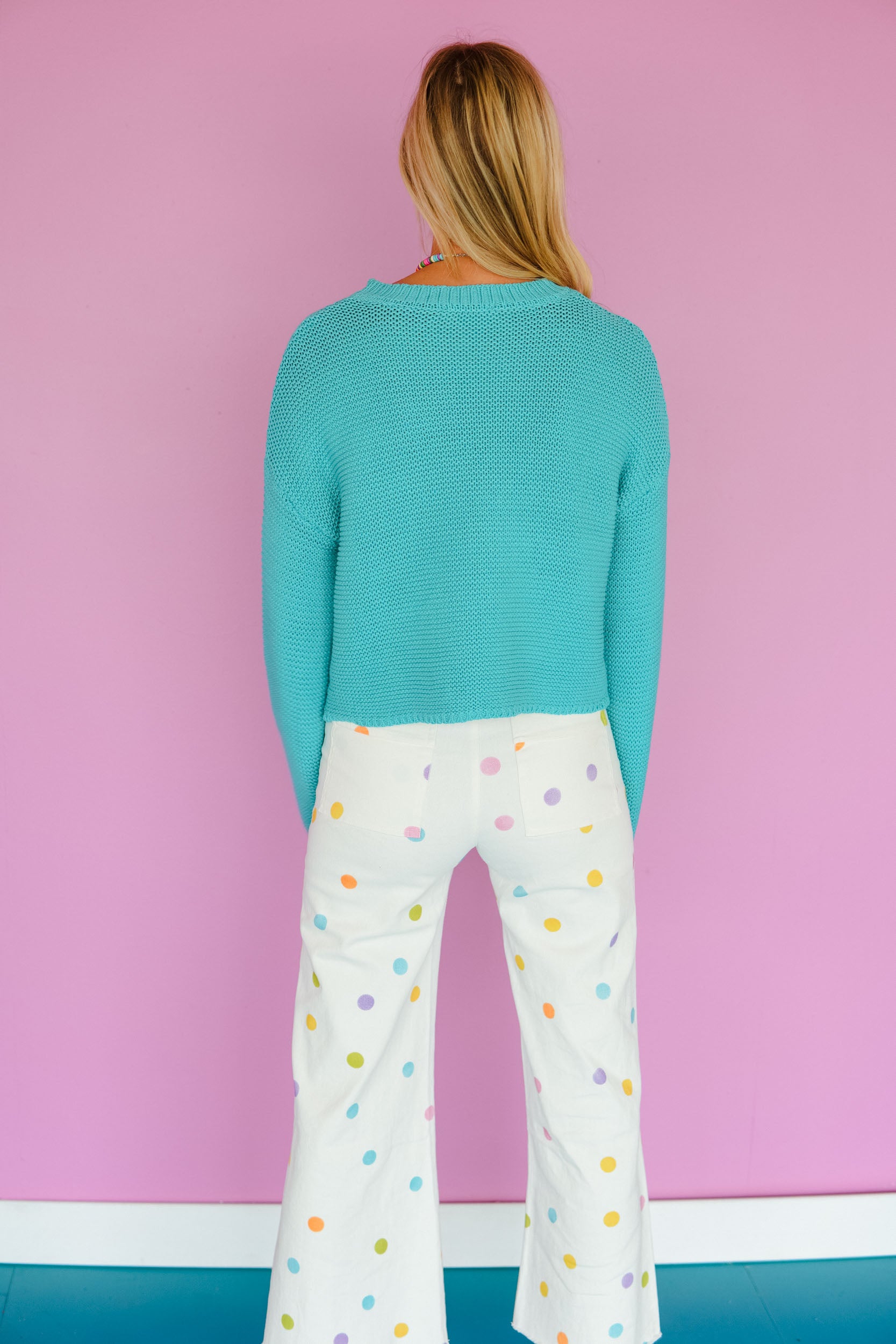 Cloud Chaser Crewneck Sweater - Aquamarine