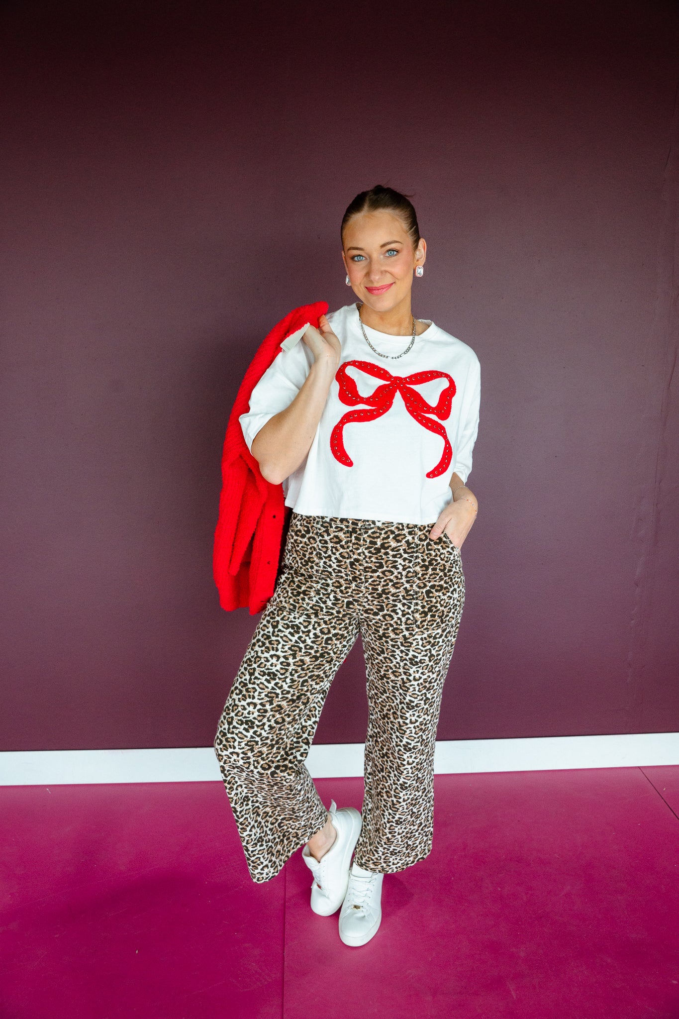 Carolina Boxy Bow Tee