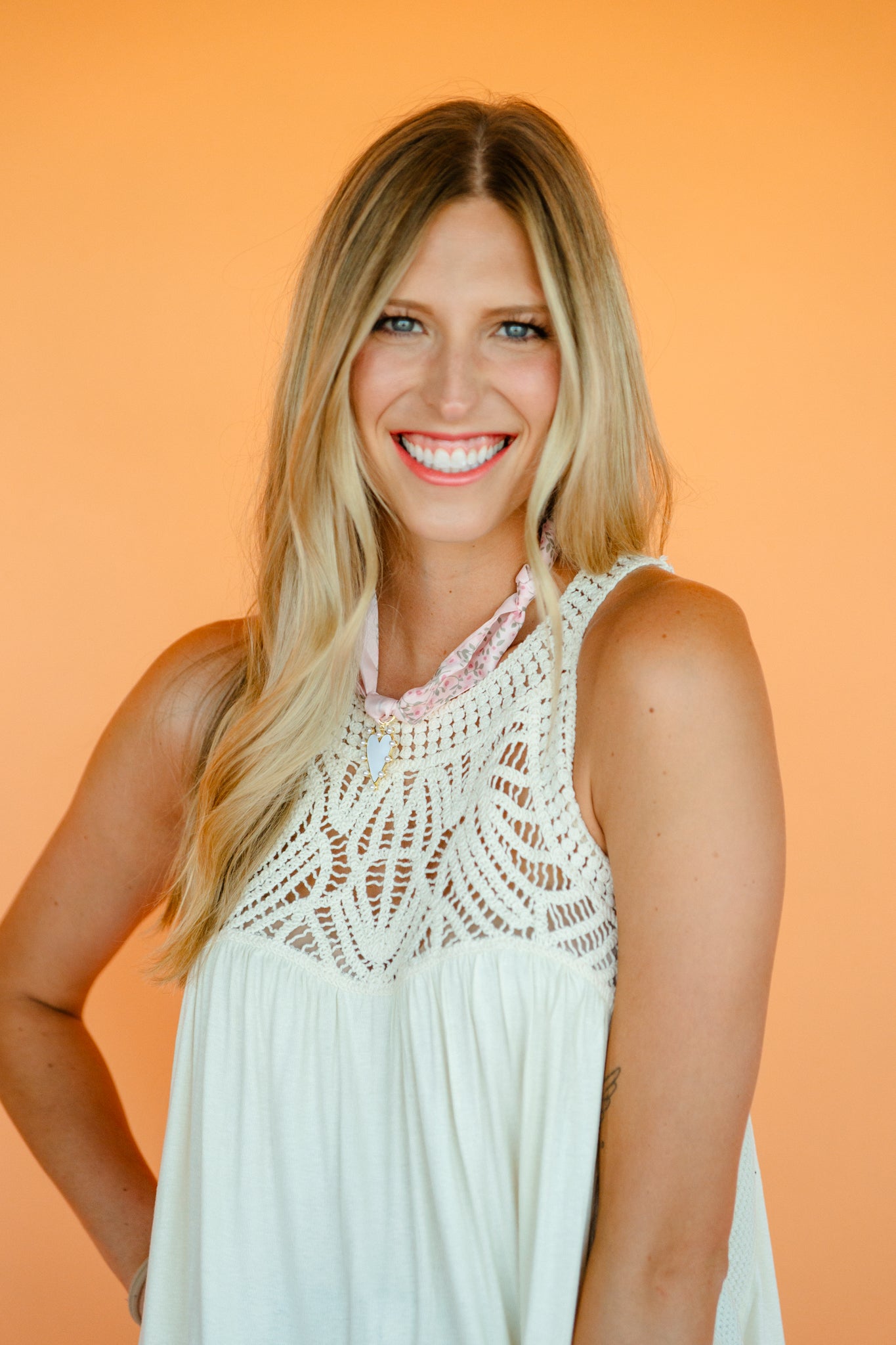 Indie Crochet Knit Top - Banana