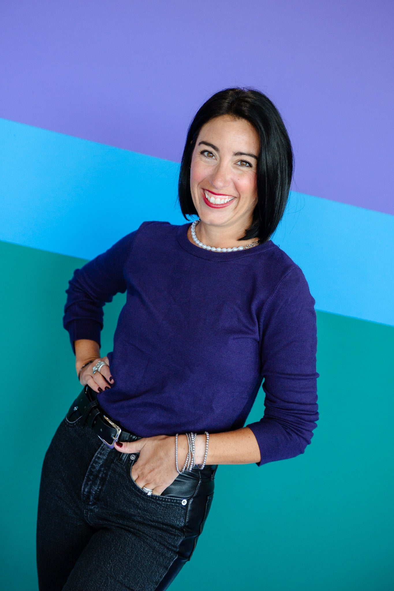 [Ellevate Basics] Lydia Luxe Crew Neck Sweater