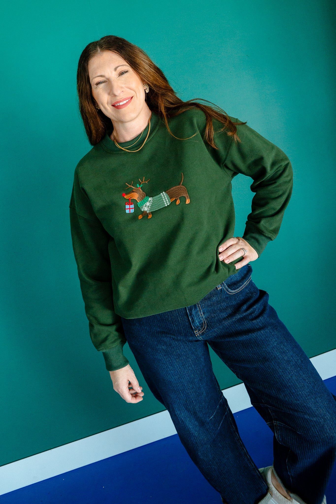 Nice List Crewneck Sweatshirt - Dark Olive