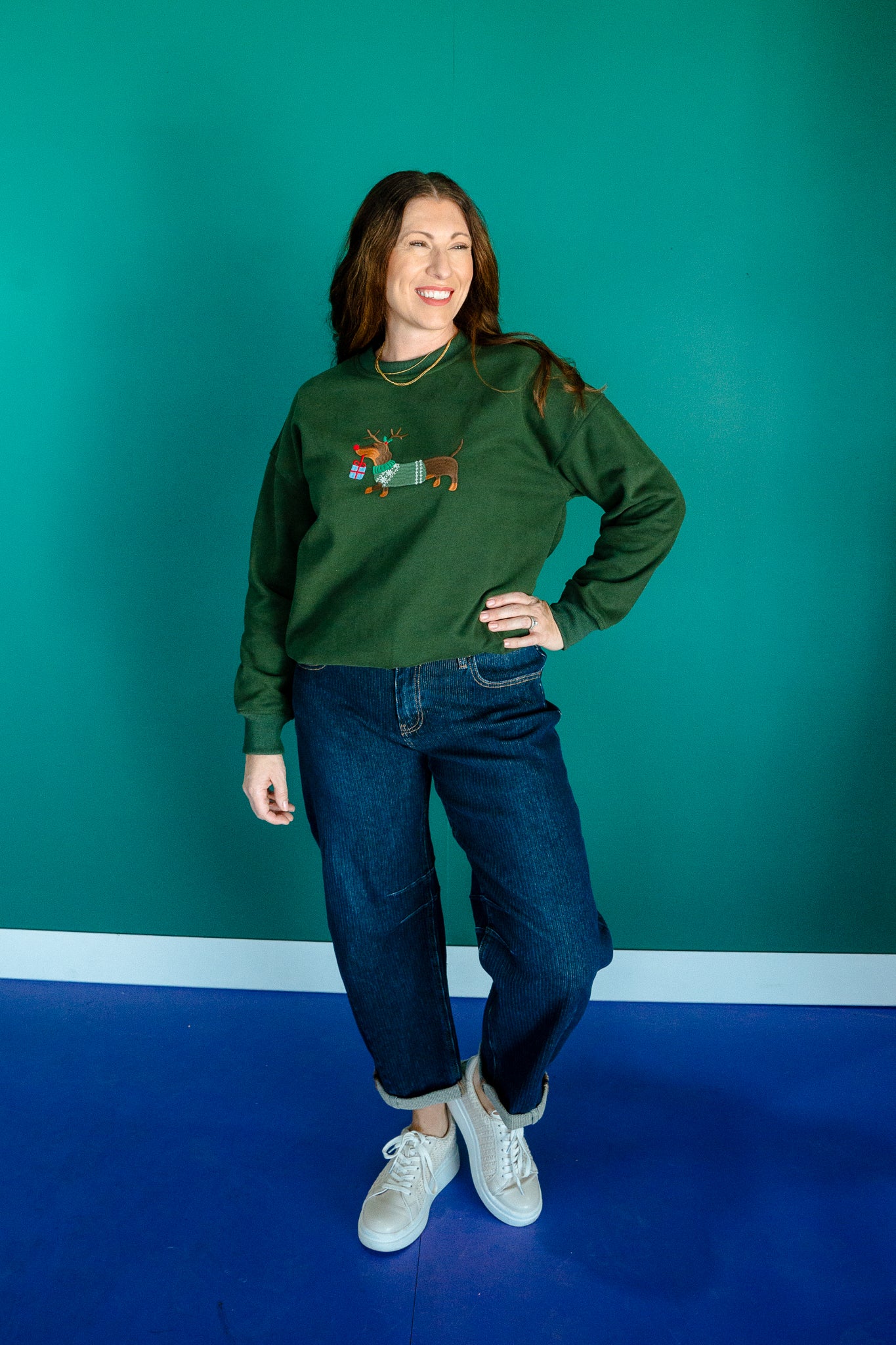 Nice List Crewneck Sweatshirt - Dark Olive