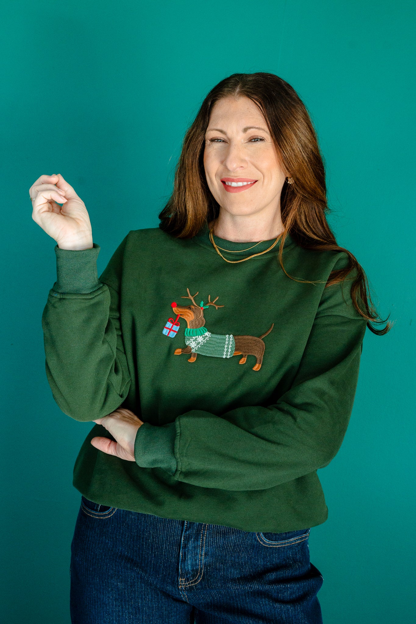 Nice List Crewneck Sweatshirt - Dark Olive