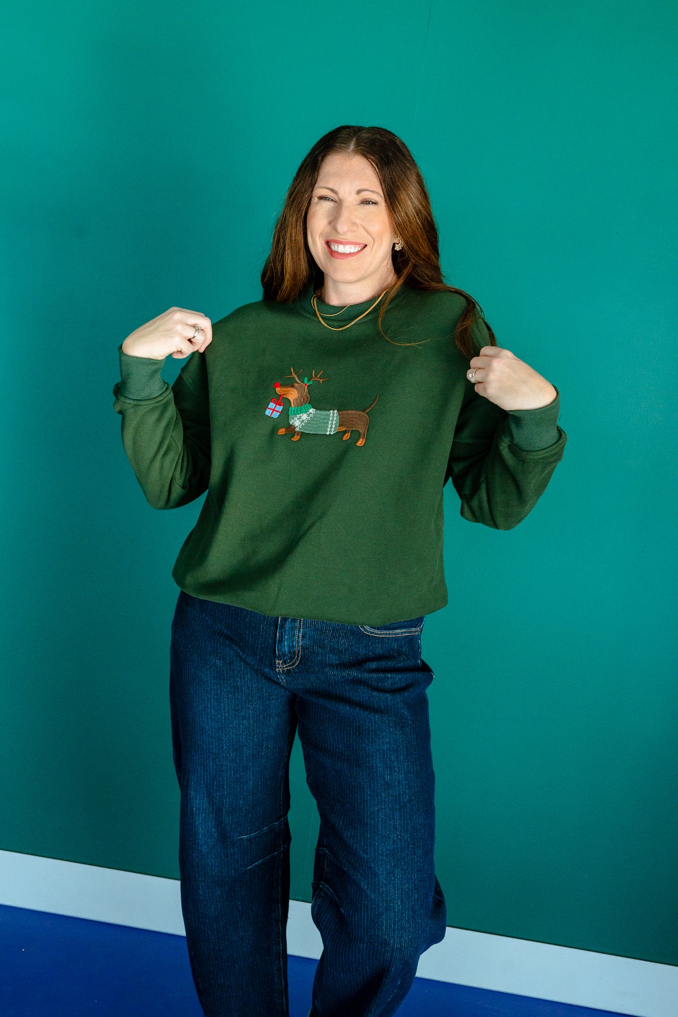 Nice List Crewneck Sweatshirt - Dark Olive