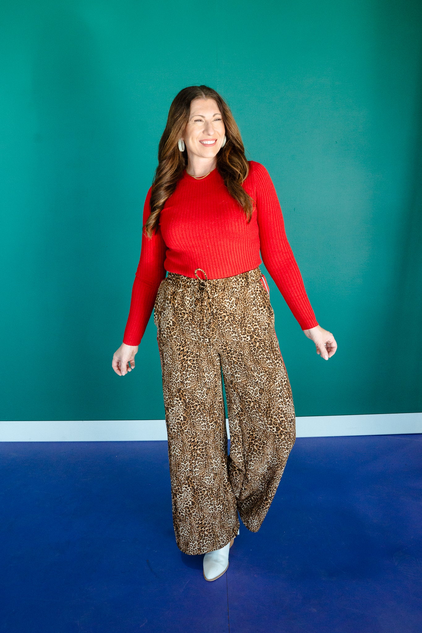 Elise Ribbed Sweater - Brick