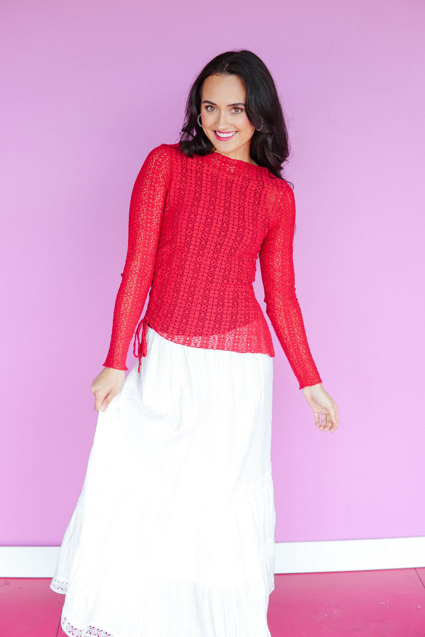 Apple Cider Lace Long Sleeve