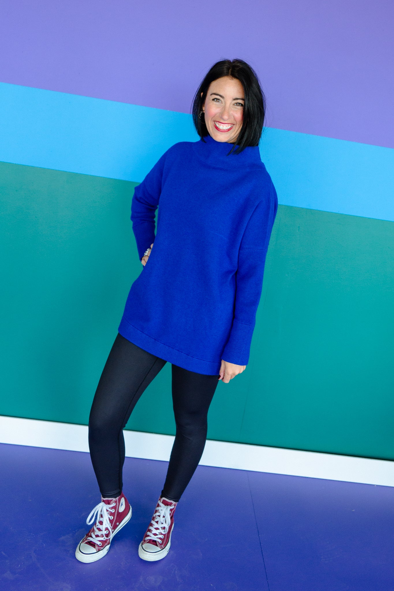 [Ellevate Basics] Serena Luxe Loft Neck Sweater