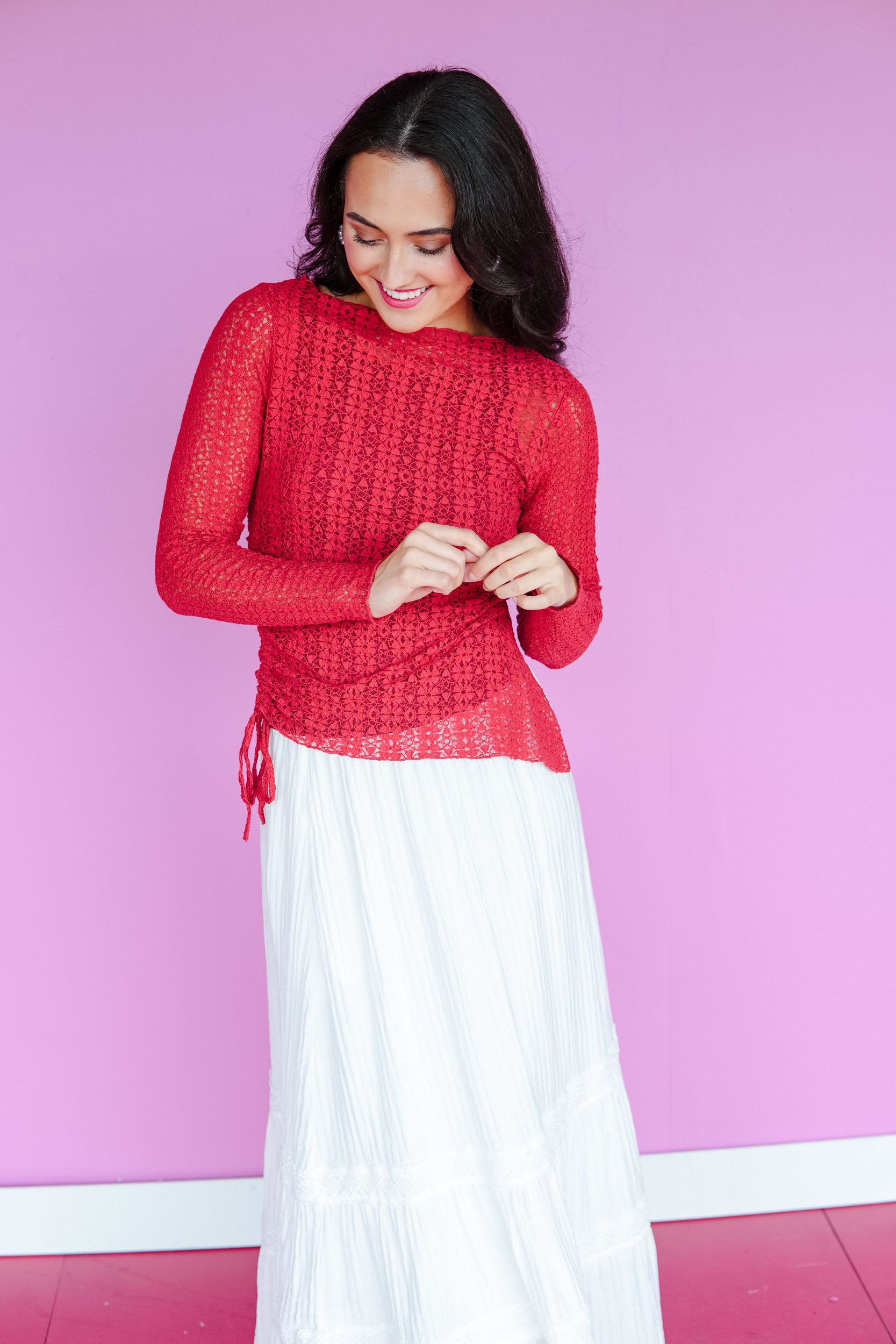 Apple Cider Lace Long Sleeve