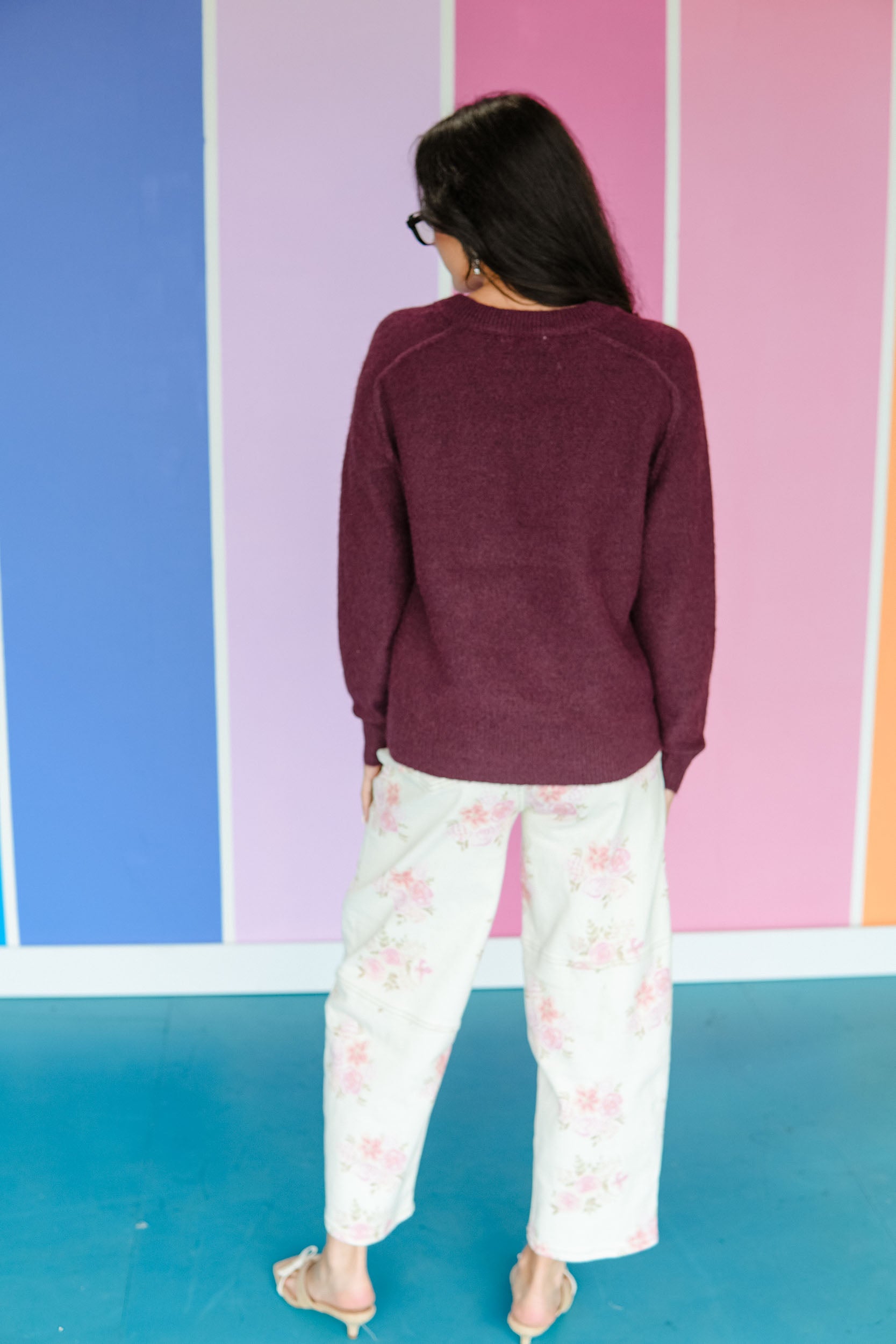 Truth Be Told Henley Sweater - Damson