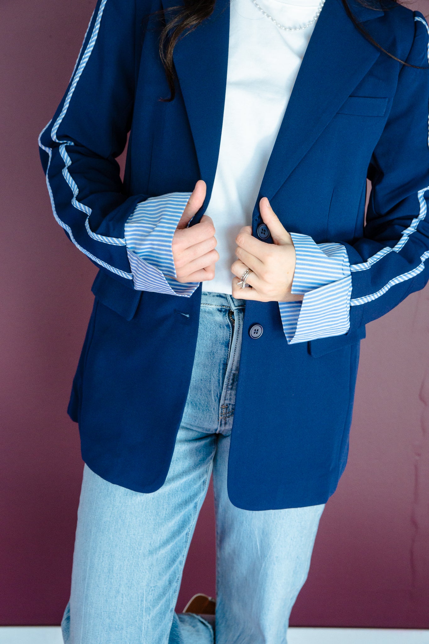 Ellie Blazer Jacket - Navy